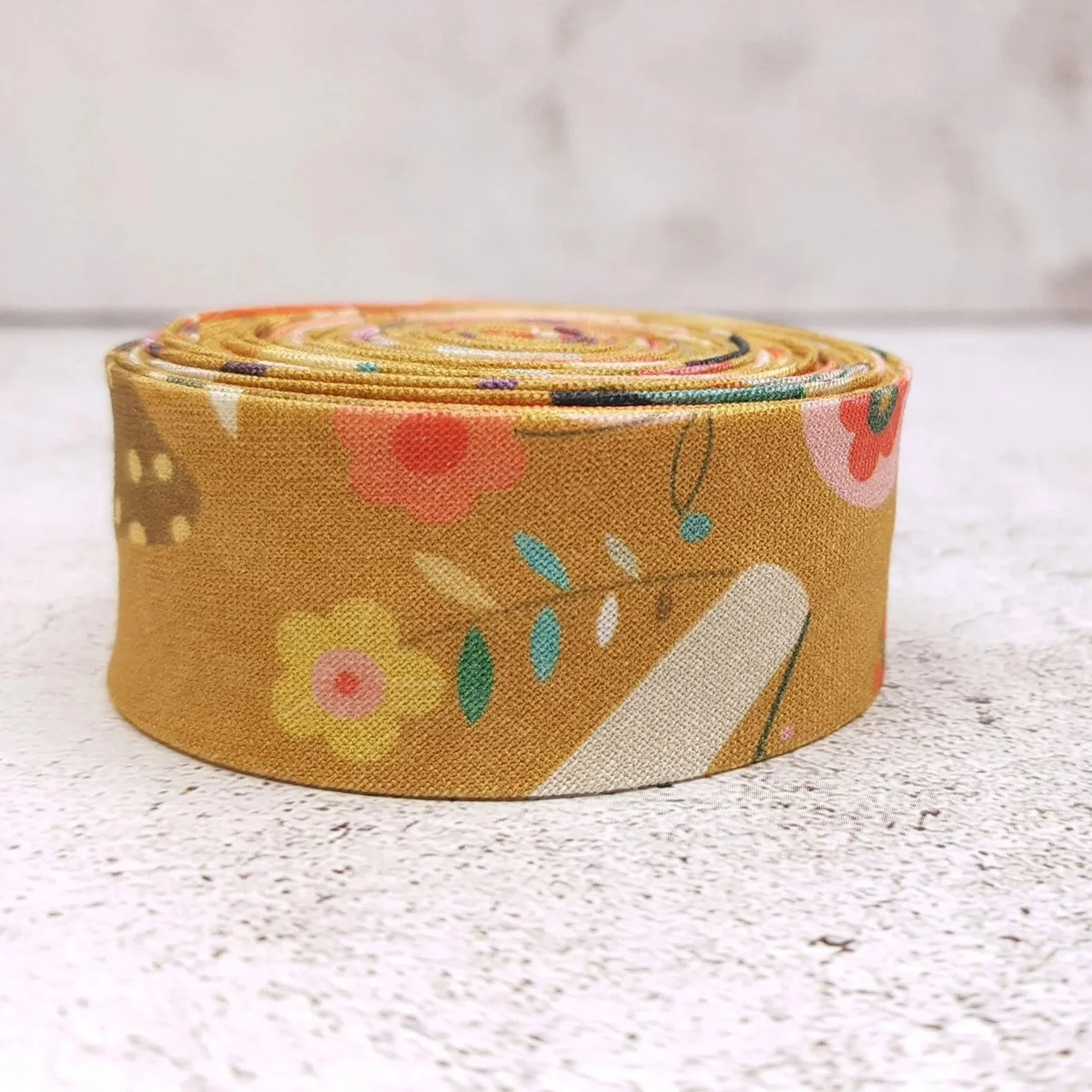 Dashwood Studio Tree of Life Yellow Cotton Bias Binding Tape – 25mm