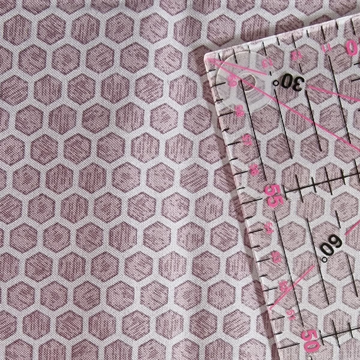 Lewis & Irene Queen Bee – Purple Honeycomb Cotton Fabric