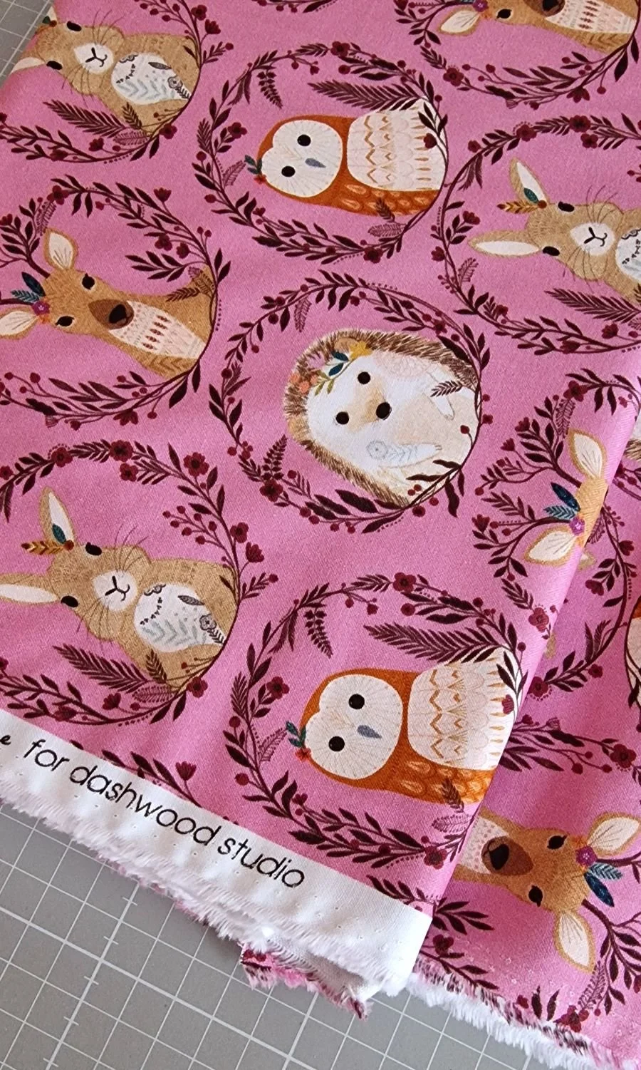 Dashwood Studio pink fabric
