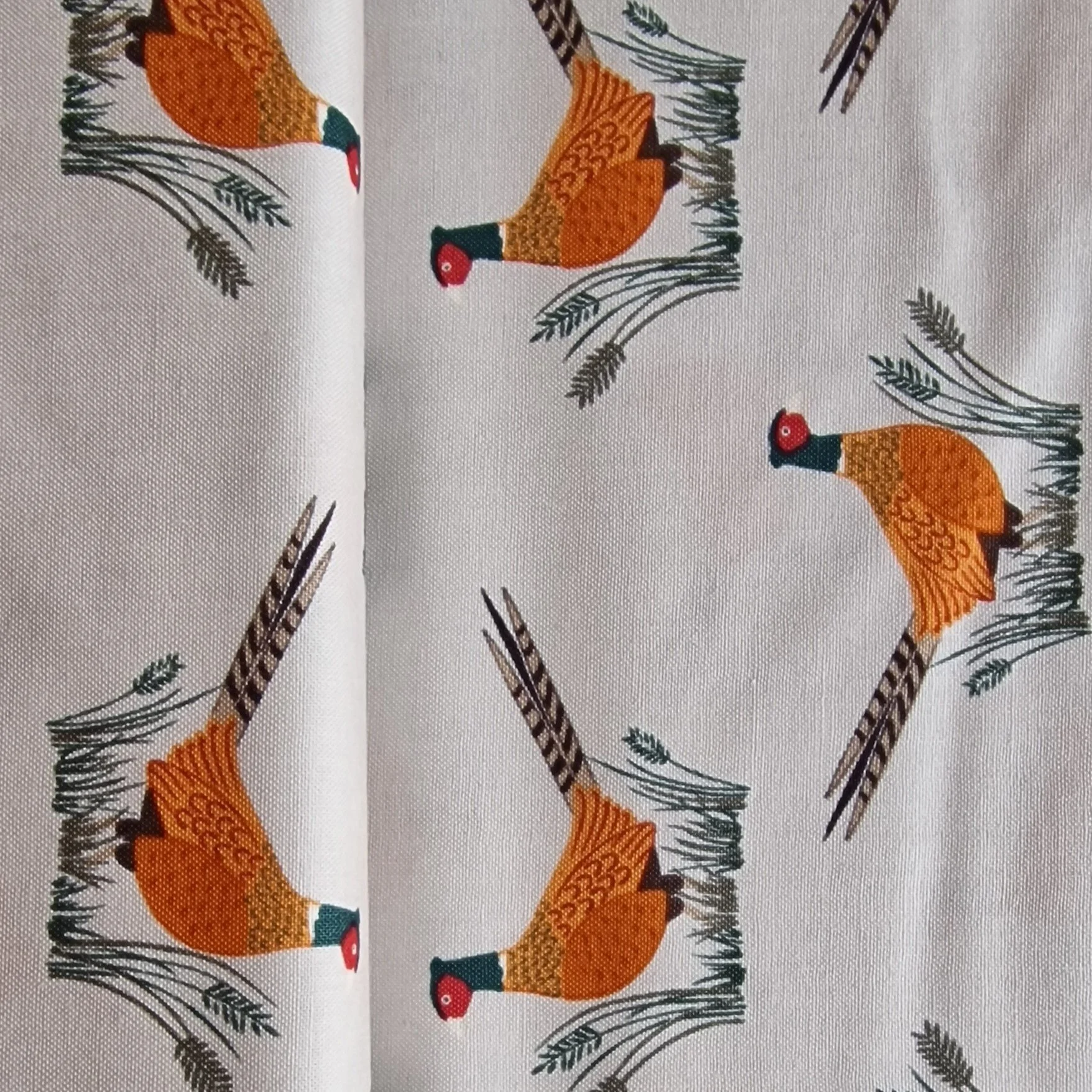 Country life inspired fabric with birds
