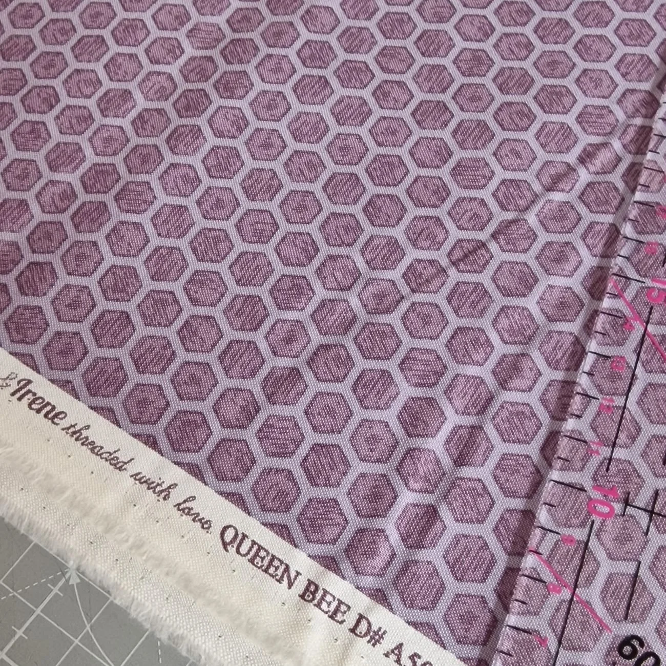 Purple honeycomb pattern by Lewis and Irene