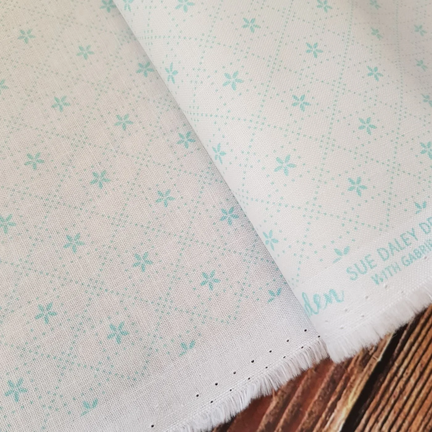 Riley Blake Green Flowers on White – Premium Cotton Print