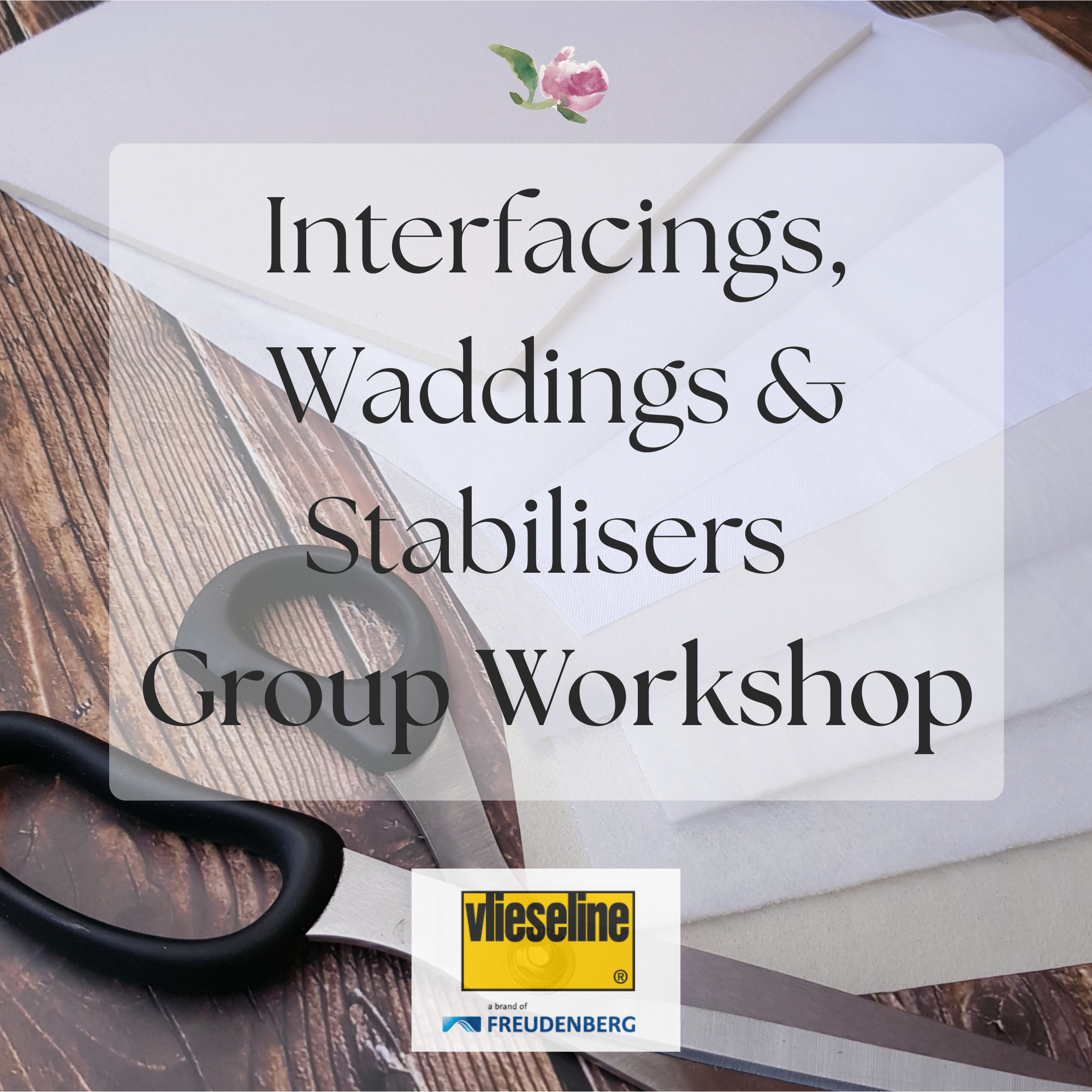 Sewing materials including interfacings and waddings explained during online workshop