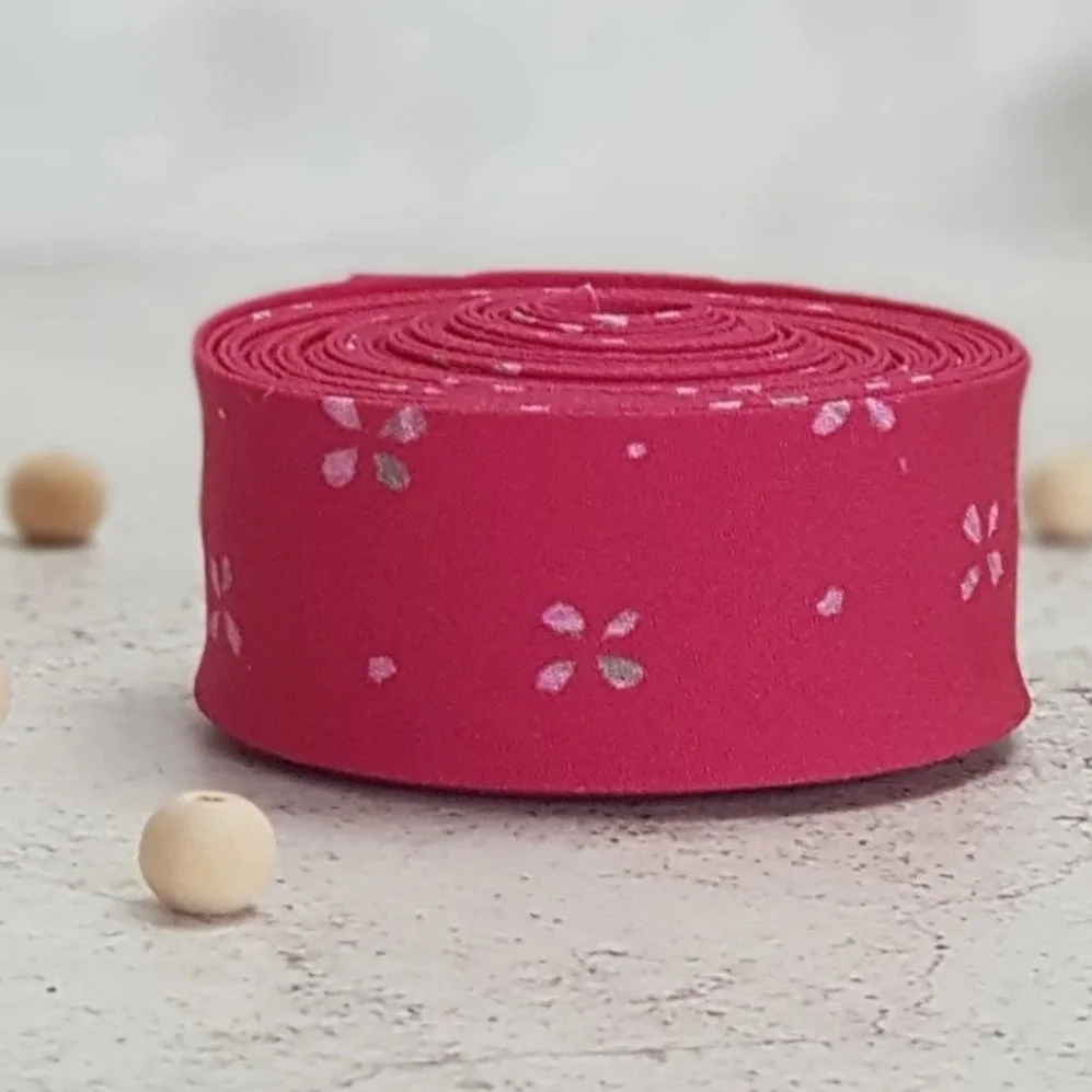 Art Gallery Fabrics Dark Pink Cotton Bias Binding Tape – 25mm
