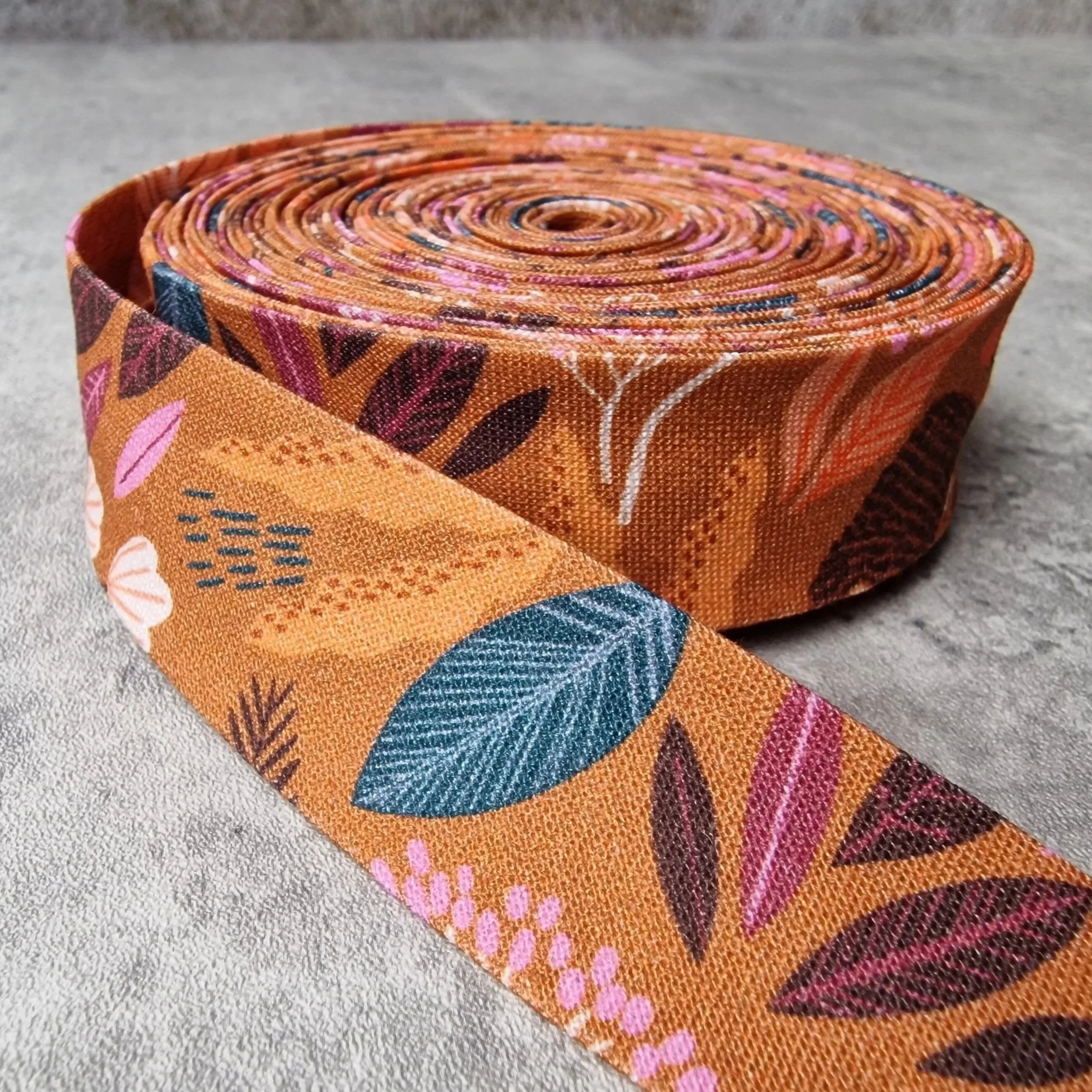 Handmade Dashwood Bias Binding Tape – Browns, Purples & Lilacs (Single or Double Fold)