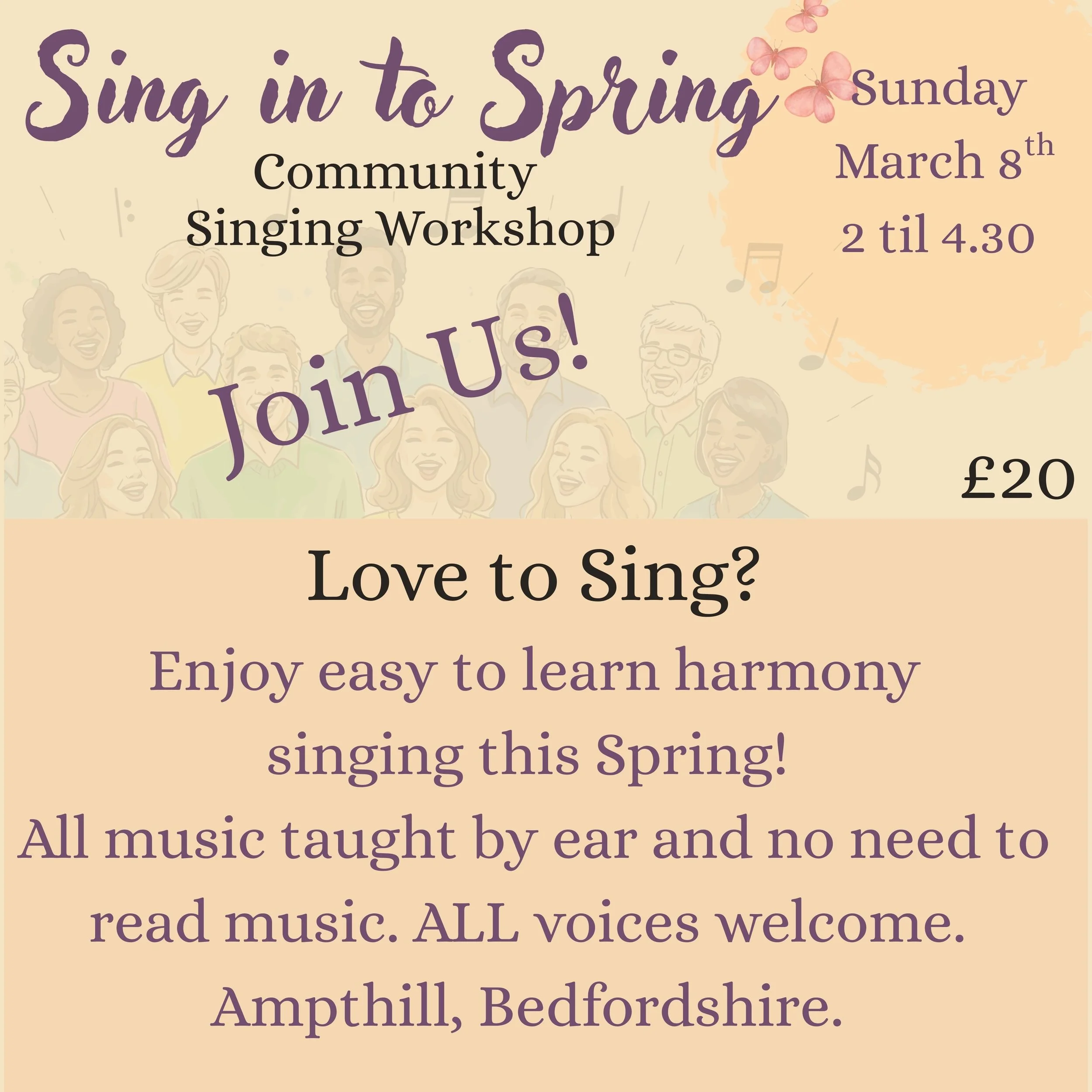 Sing in to Spring Workshop - 8th March 2026