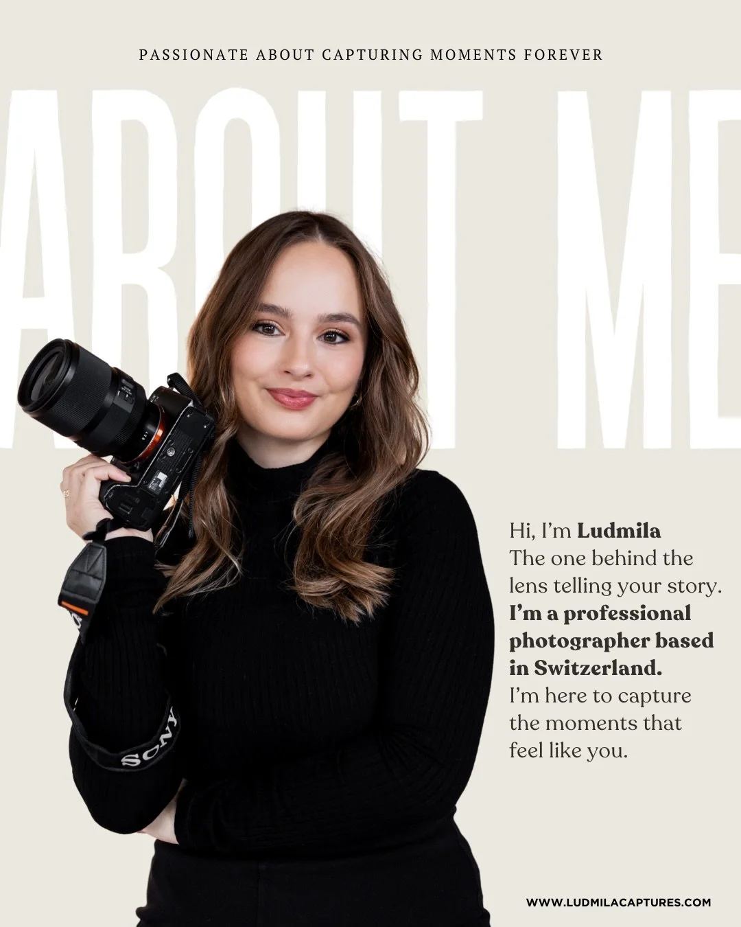 Hello, folks! 👋 My name is Ludmila, and I&rsquo;m a photographer currently based in beautiful Switzerland 🇨🇭

With 10 years of experience, I&rsquo;m ready to make your photos memorable 🌼 My favourite thing is to make my clients comfortable in fro