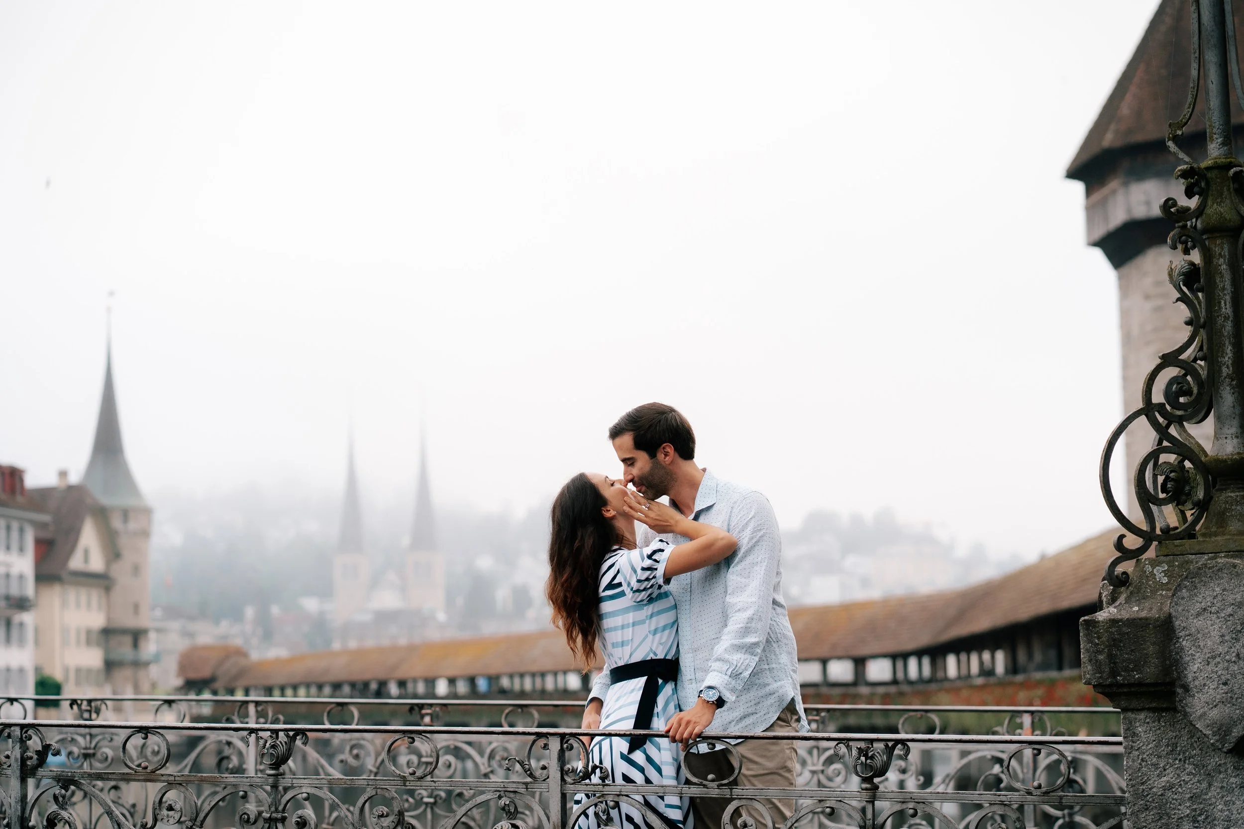 Lucerne Love Story | Vacation Couple Session on Rathaussteg