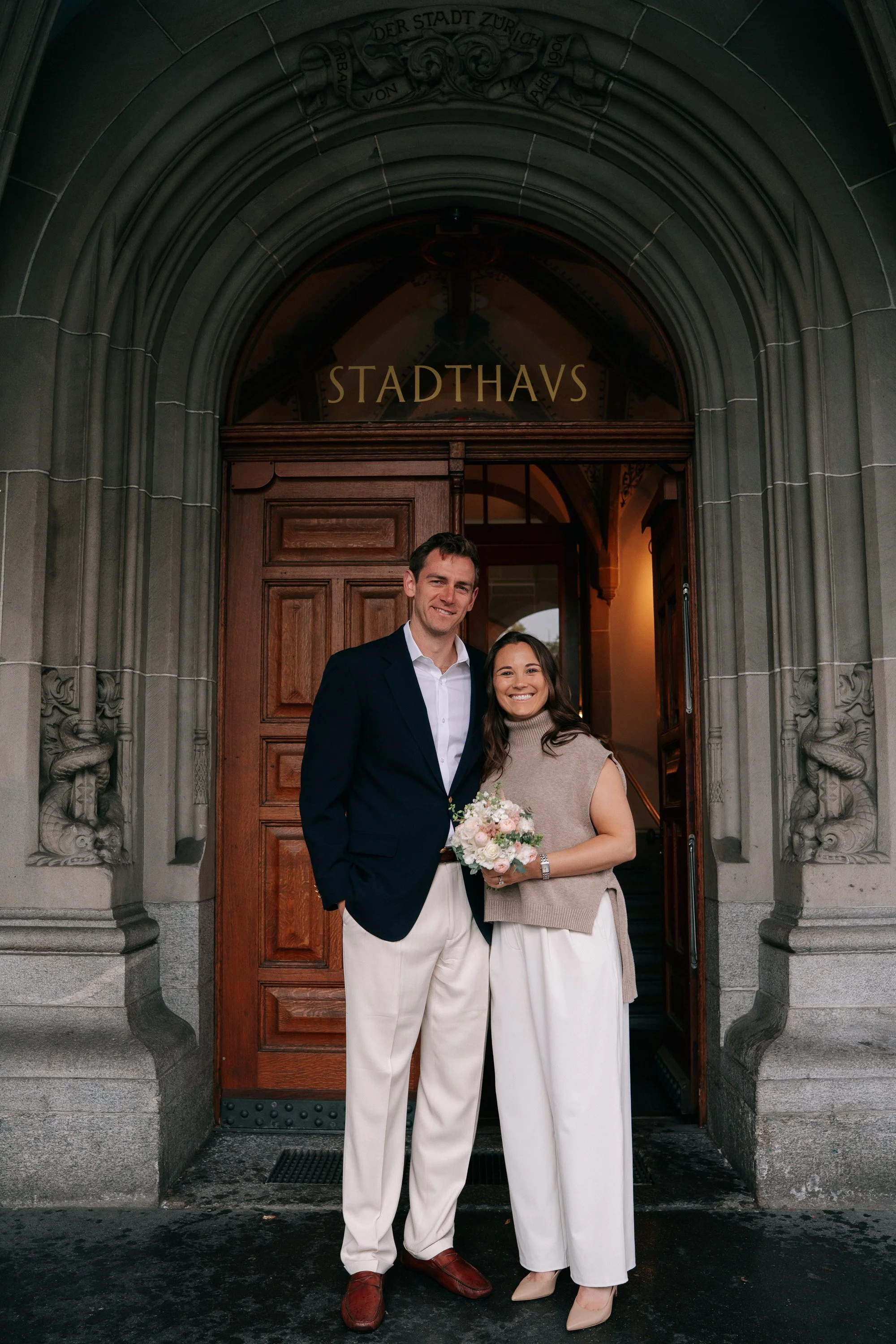 Zurich City Hall Wedding Portraits