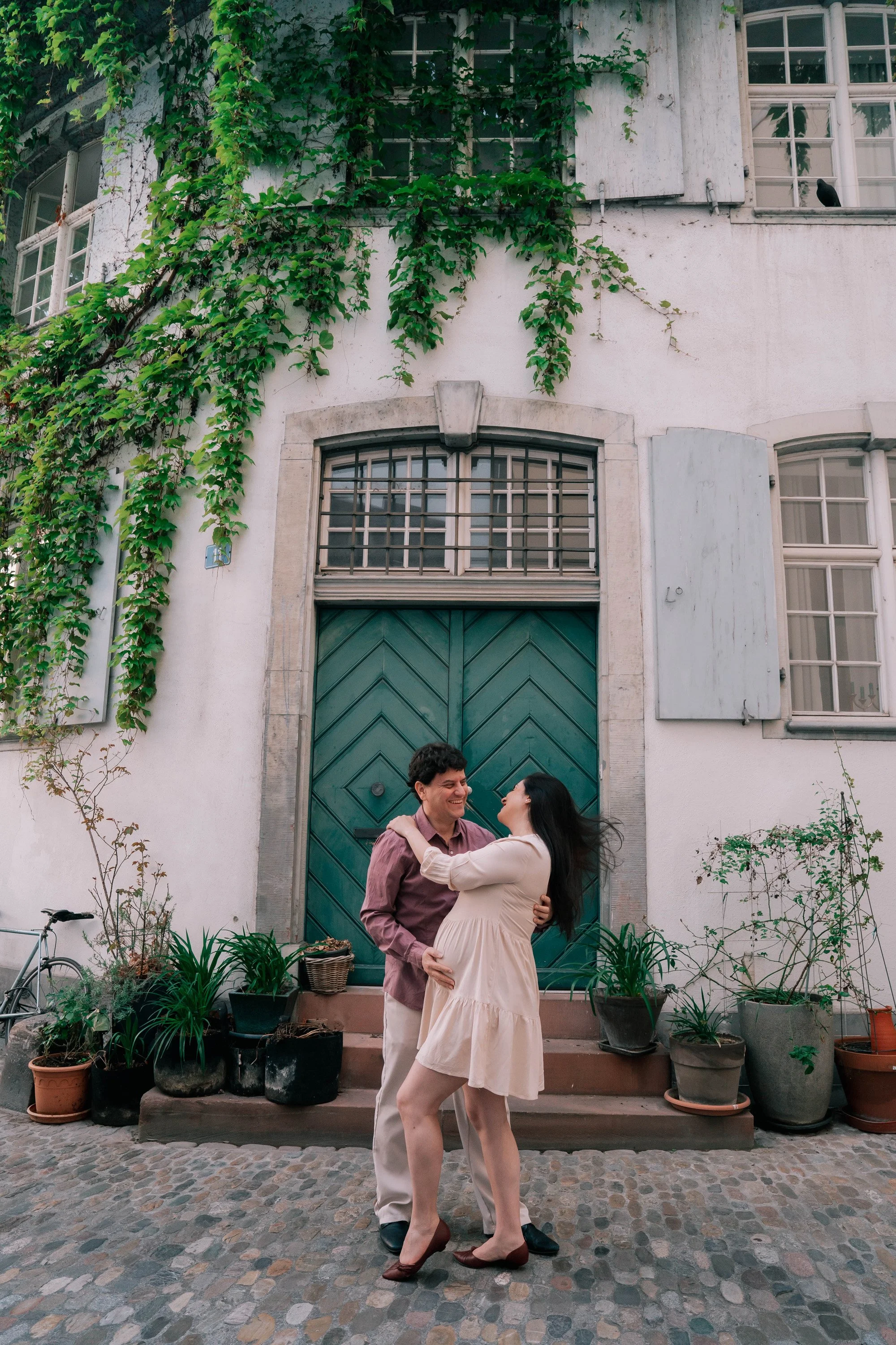Romantic Photoshoot in Small Streets of Basel, Switzerland
