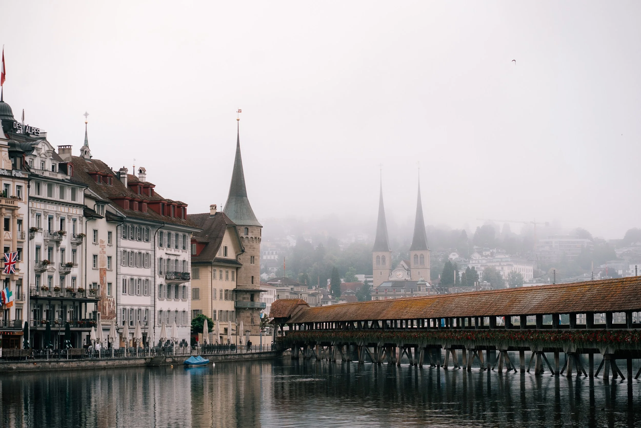 Foggy Morning View of Lucerne, Switzerland