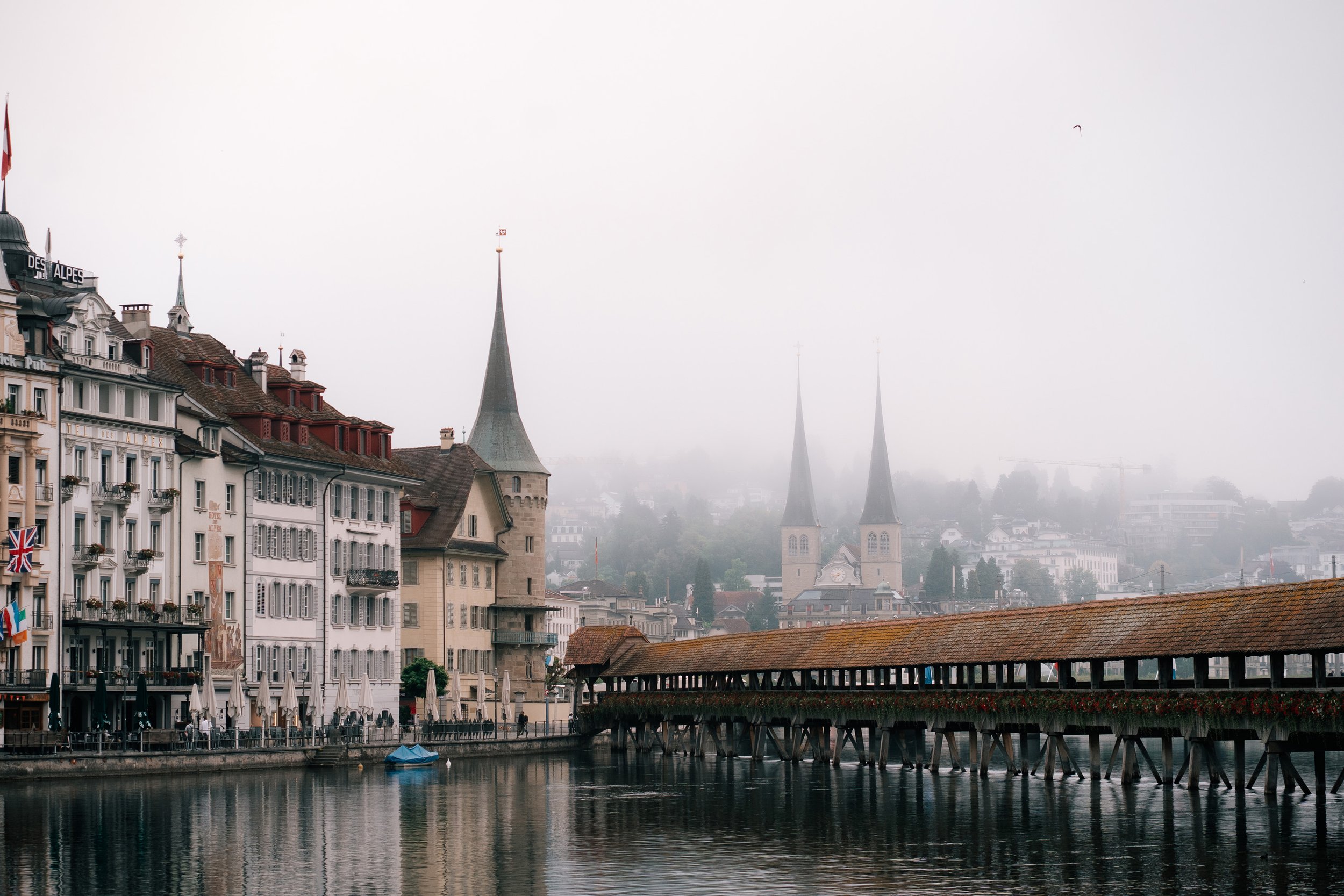 Foggy Morning View of Lucerne, Switzerland