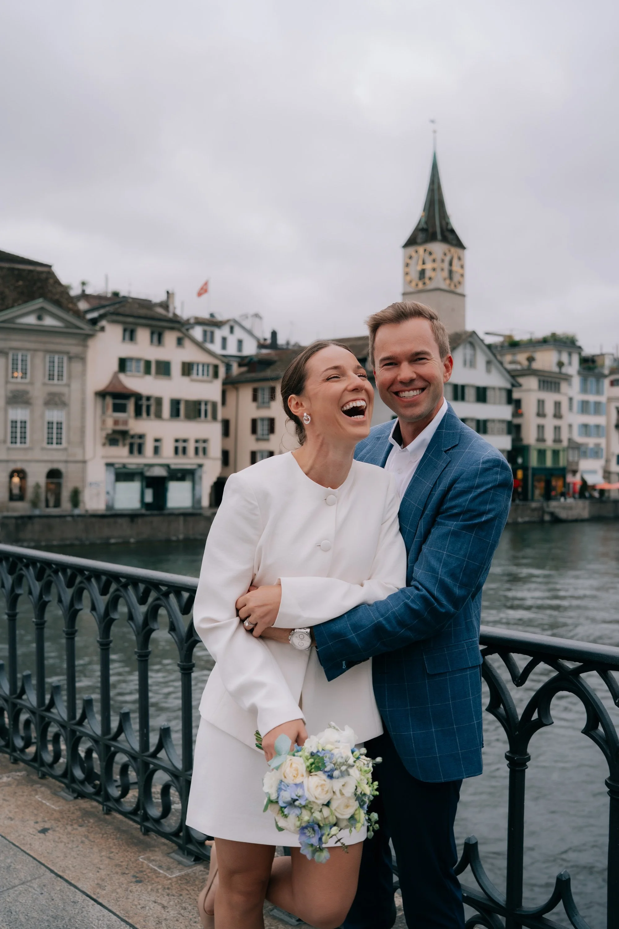 Wedding Portraits with Zurich Landmarks