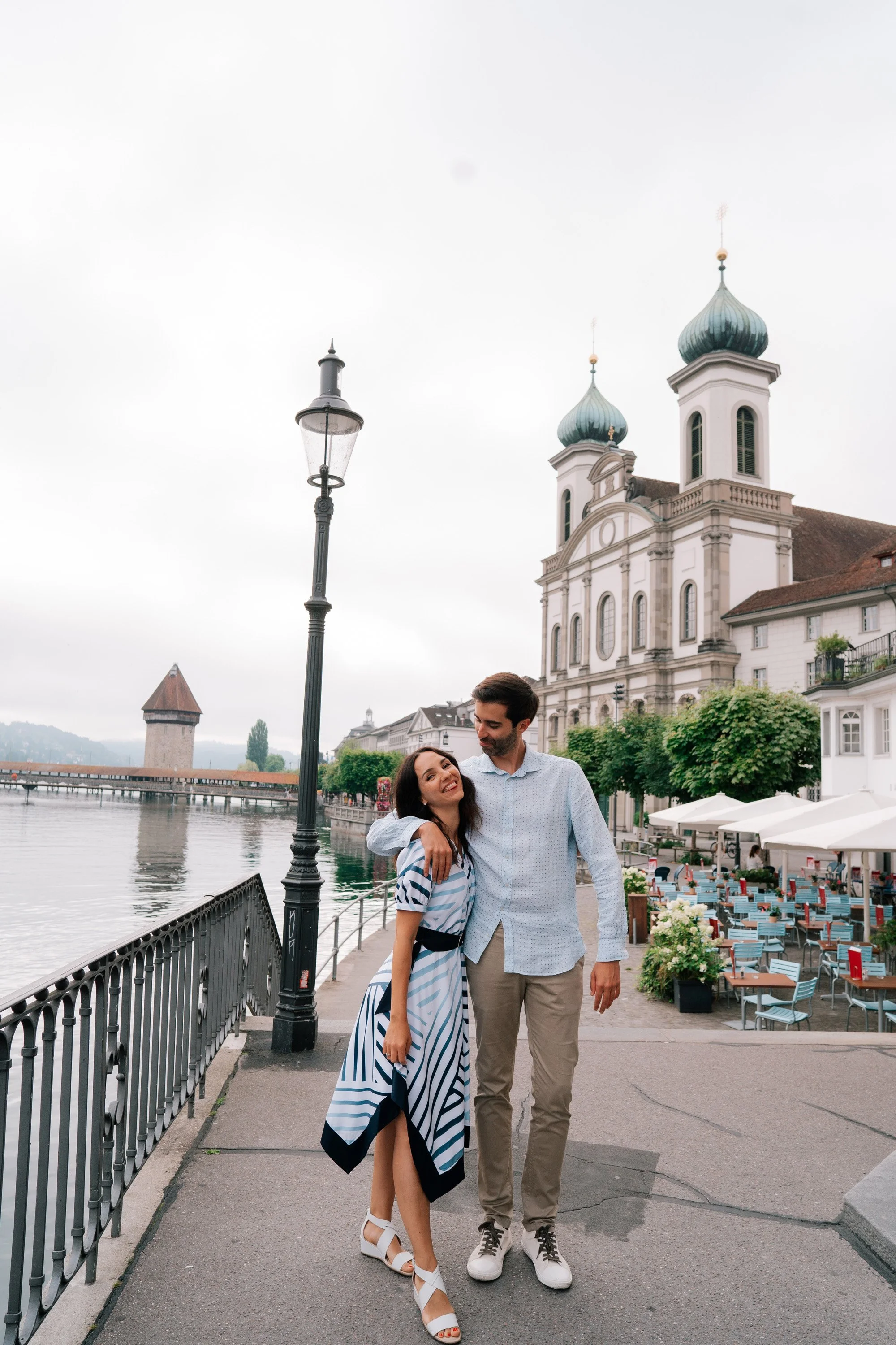 Walking Through Lucerne Together | Couple Photoshoot Switzerland