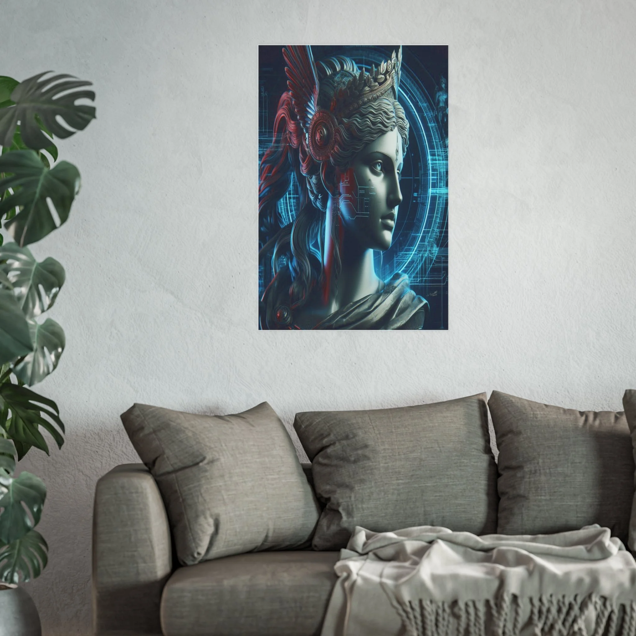 Athena: The Digital Aegis- 24x36 poster print