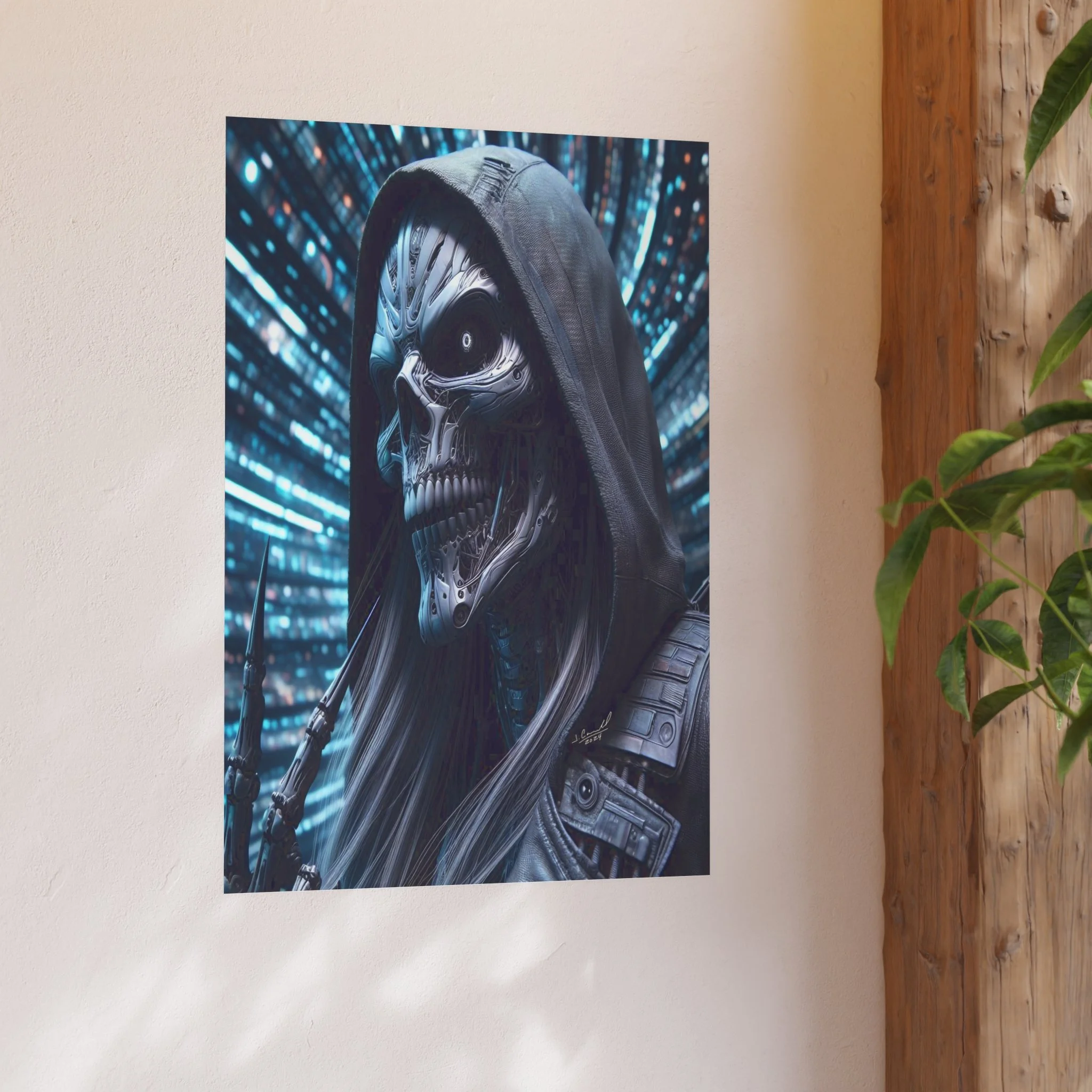 Cybernetic Requiem: The Banshee’s Lament - 24x36 Poster Print