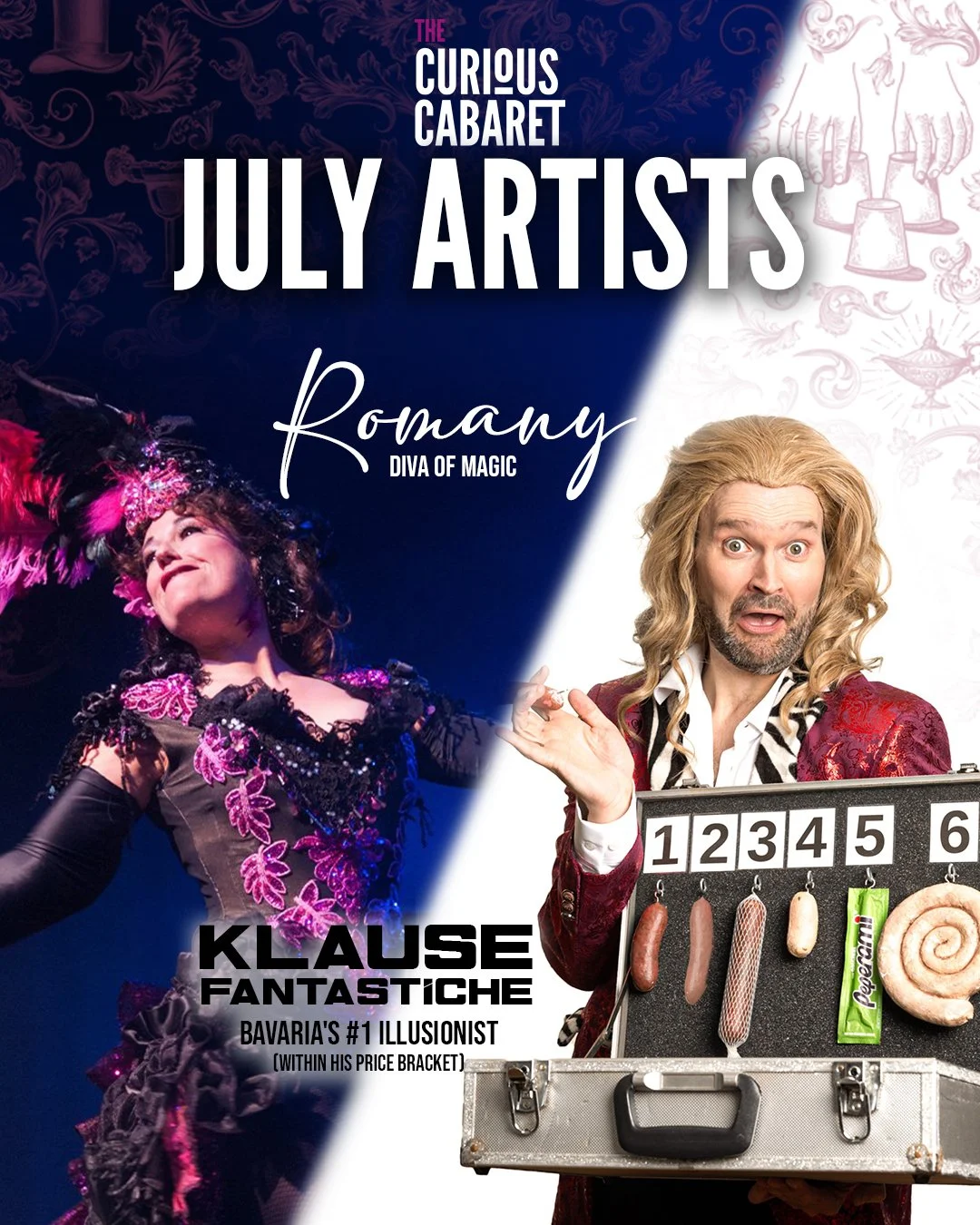 JULY - UPCOMING CURIOUS CABARET ARTISTS