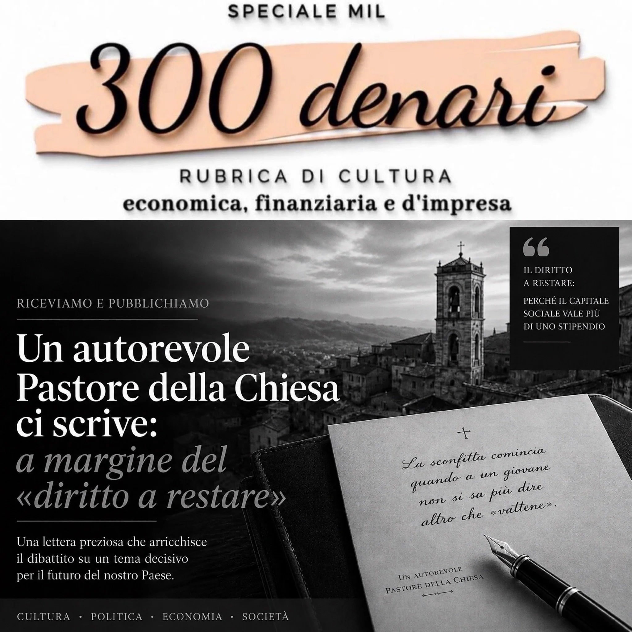 Sul «diritto a restare» nella propria terra, ci scrive un autorevole Pastore della Chiesa