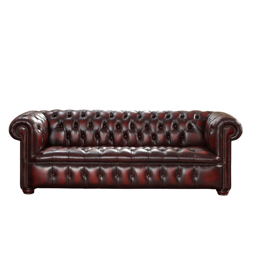 West Hampton 3 in Antique Red leather