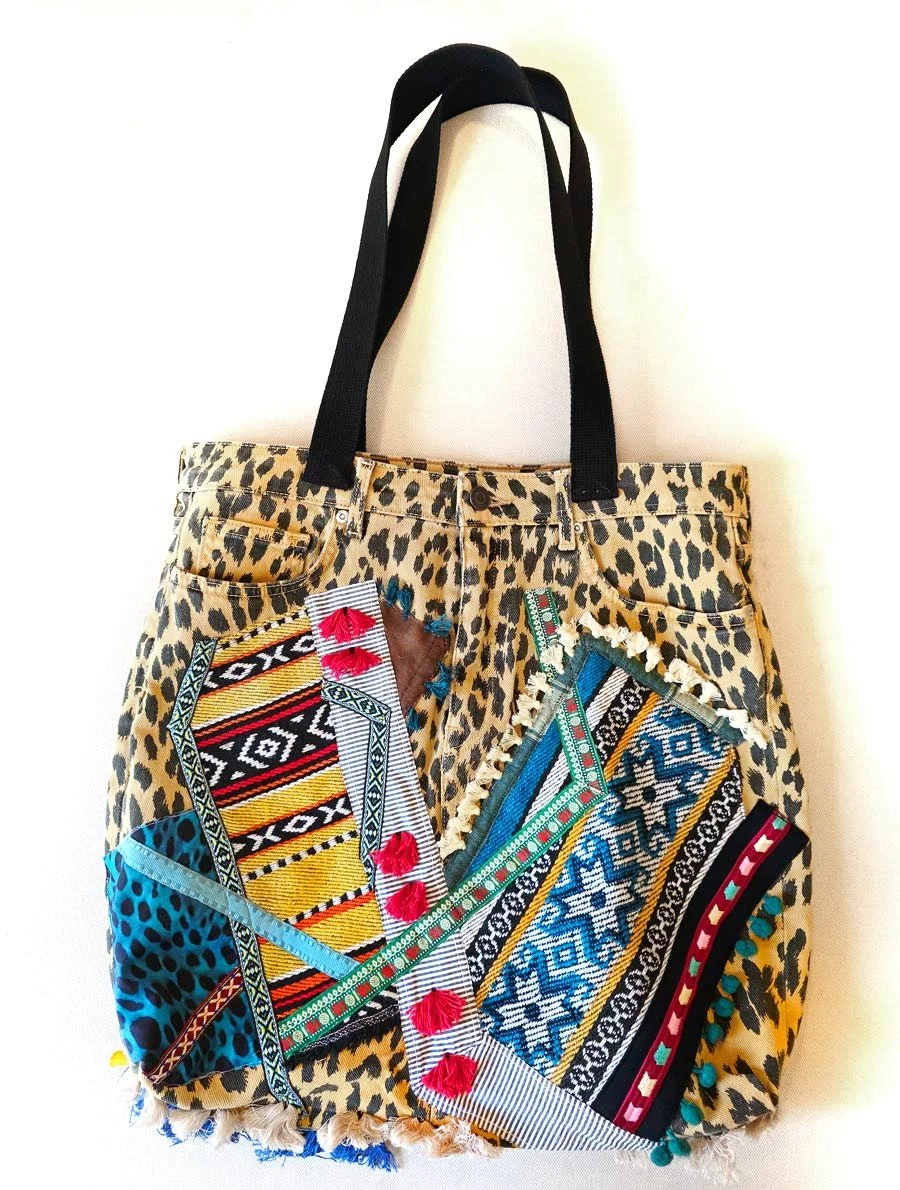 Handmade Statement Big Bag. hand made in Jordan. Palestinian embroidery. one of a kind
