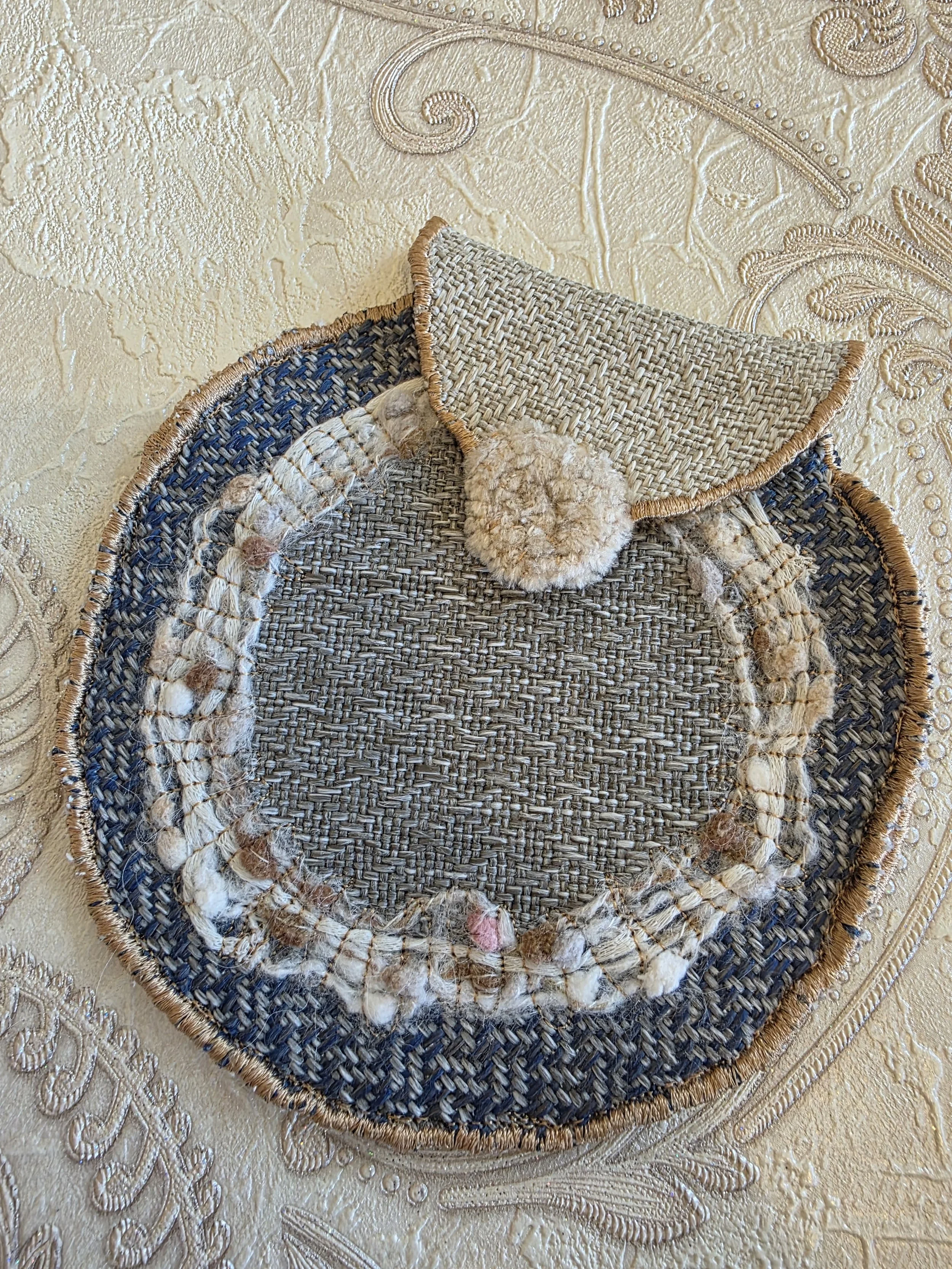 Handmade Round Fabric Pouch