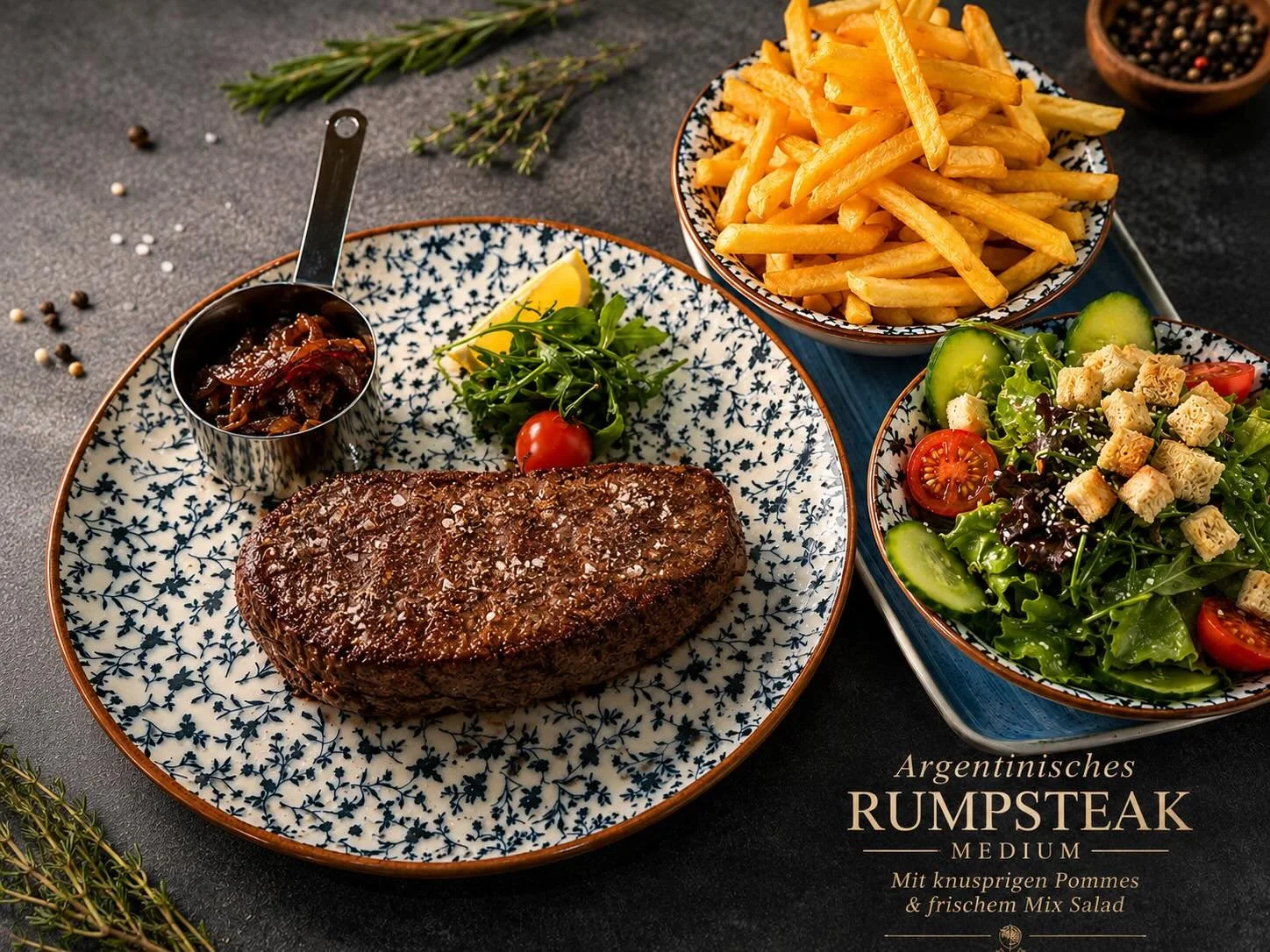 🇦🇷 Argentinisches Rumpsteak 🥩 
Perfekt gegrillt, saftig &amp; voller Geschmack 🔥
Dazu knusprige Pommes &amp; frischer Mix Salad 🥗🍟
Ein Steak-Erlebnis f&uuml;r echte Genie&szlig;er ✨

#Rumpsteak #ArgentinischesSteak #steaklover