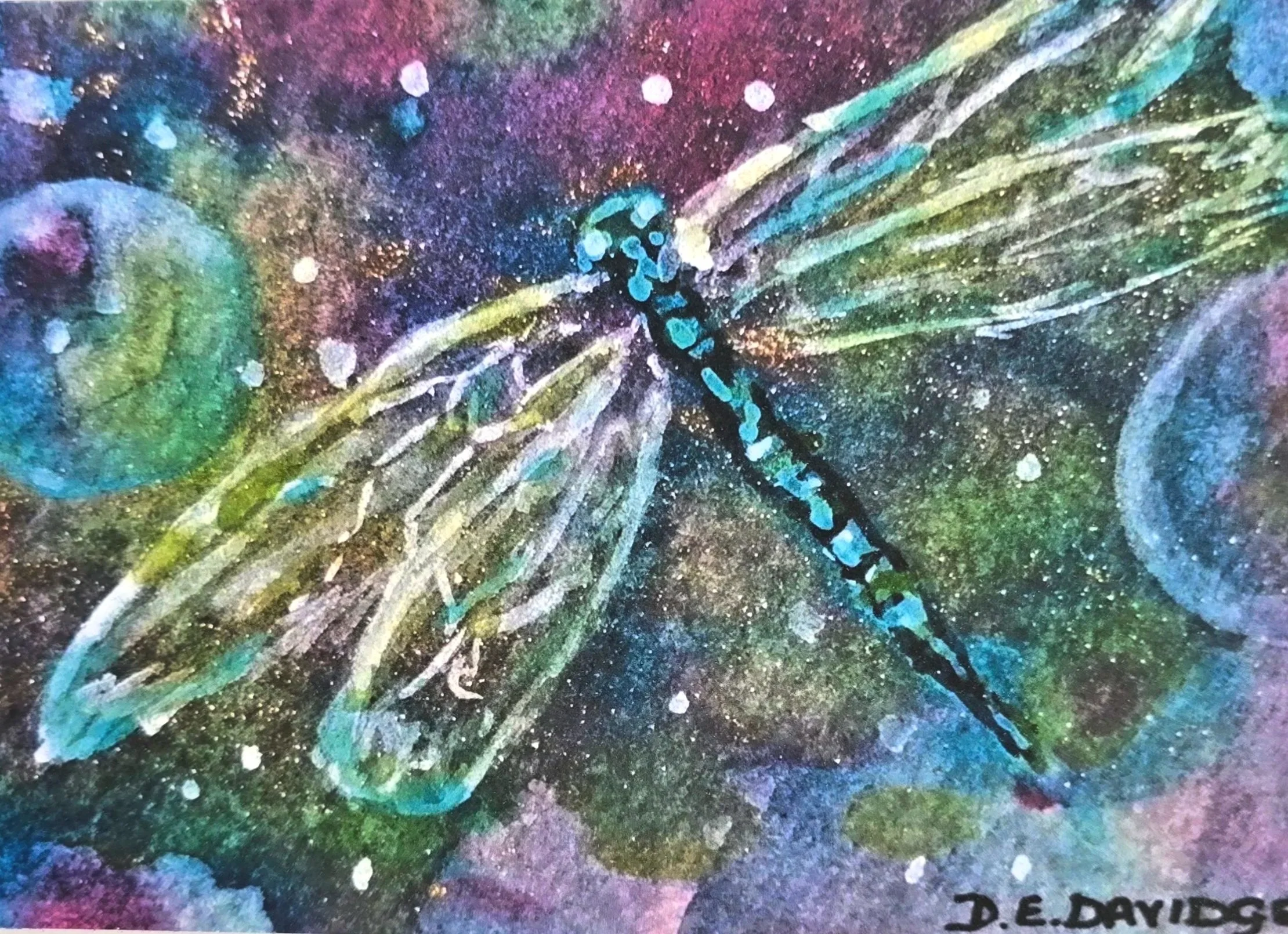 Dragonfly and Bubbles
