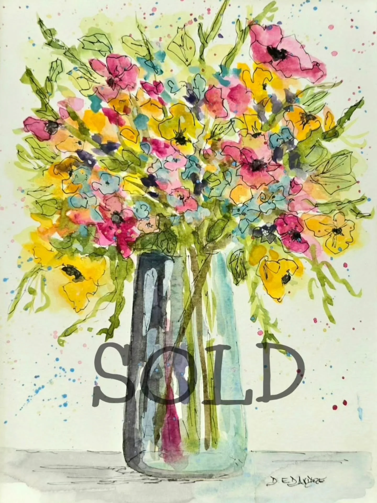 It's great when a customer looks at your art and, instinctively purchases without hesitation. She said the colours "sung out to her and she felt a warm glow". Who am I to disagree with that statement?! 

One of my favourites is now in its n