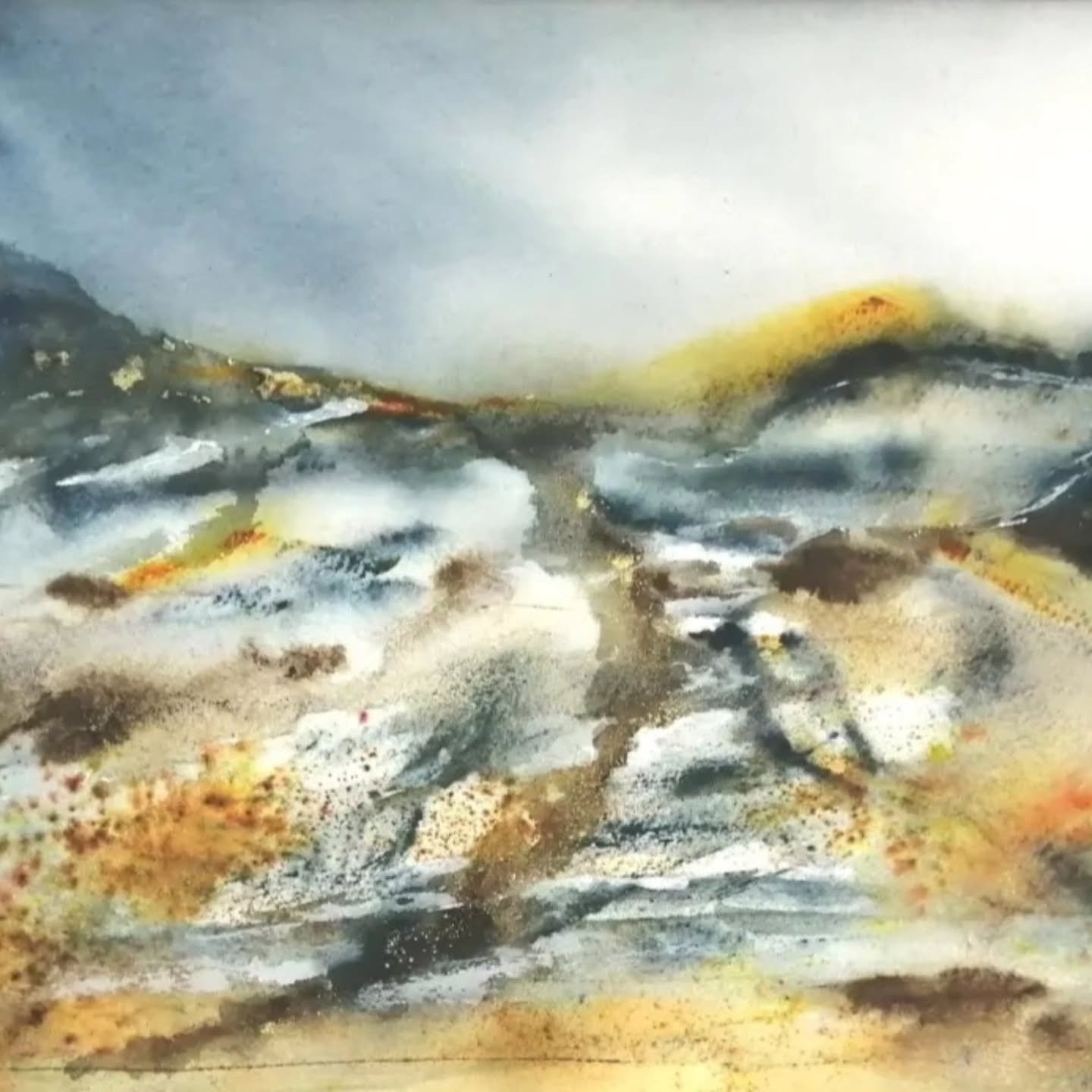 'The Frozen Path
Mixed Media

I am delighted that this artwork has been accepted for the 'Elemental' Exhibition at @hardinghousegallery, Steep Hill, Lincoln.  The Exhibition is based on the exploration of air, earth, fire, water and spirit. (See Post