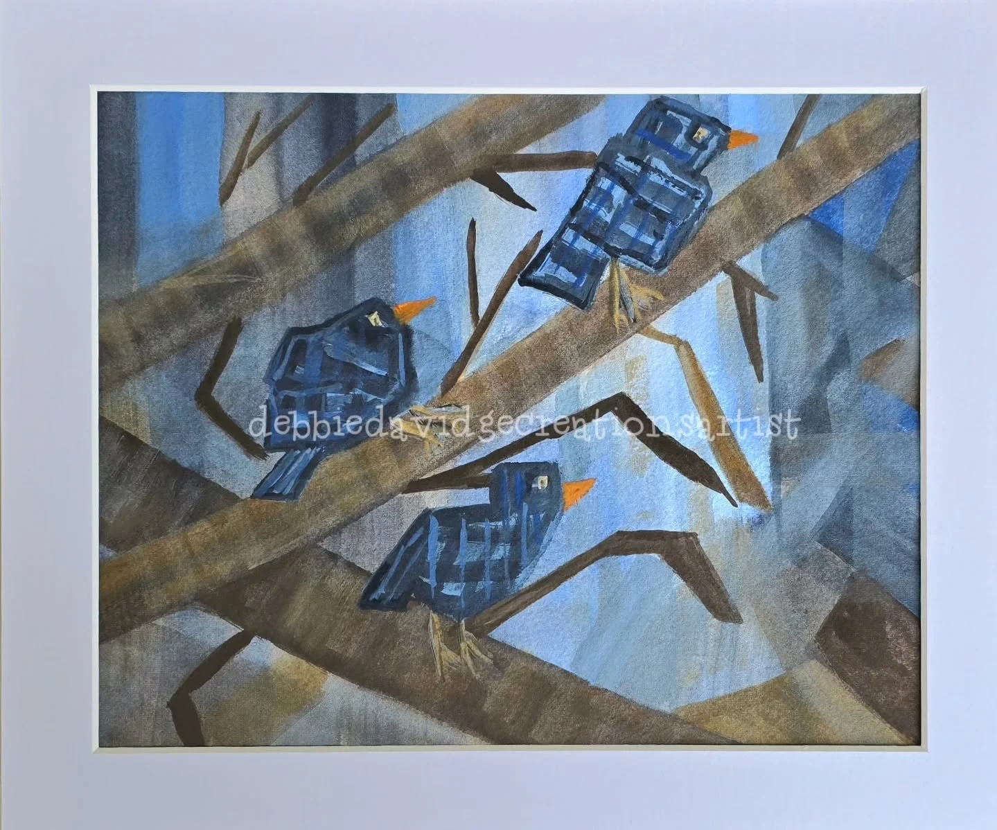 'Broken branches and broken birds'
Watercolour

A bit of a different style for me!

#threelittlebirds #watercolour #abstractart #abstractpainting #lincolnshireartist