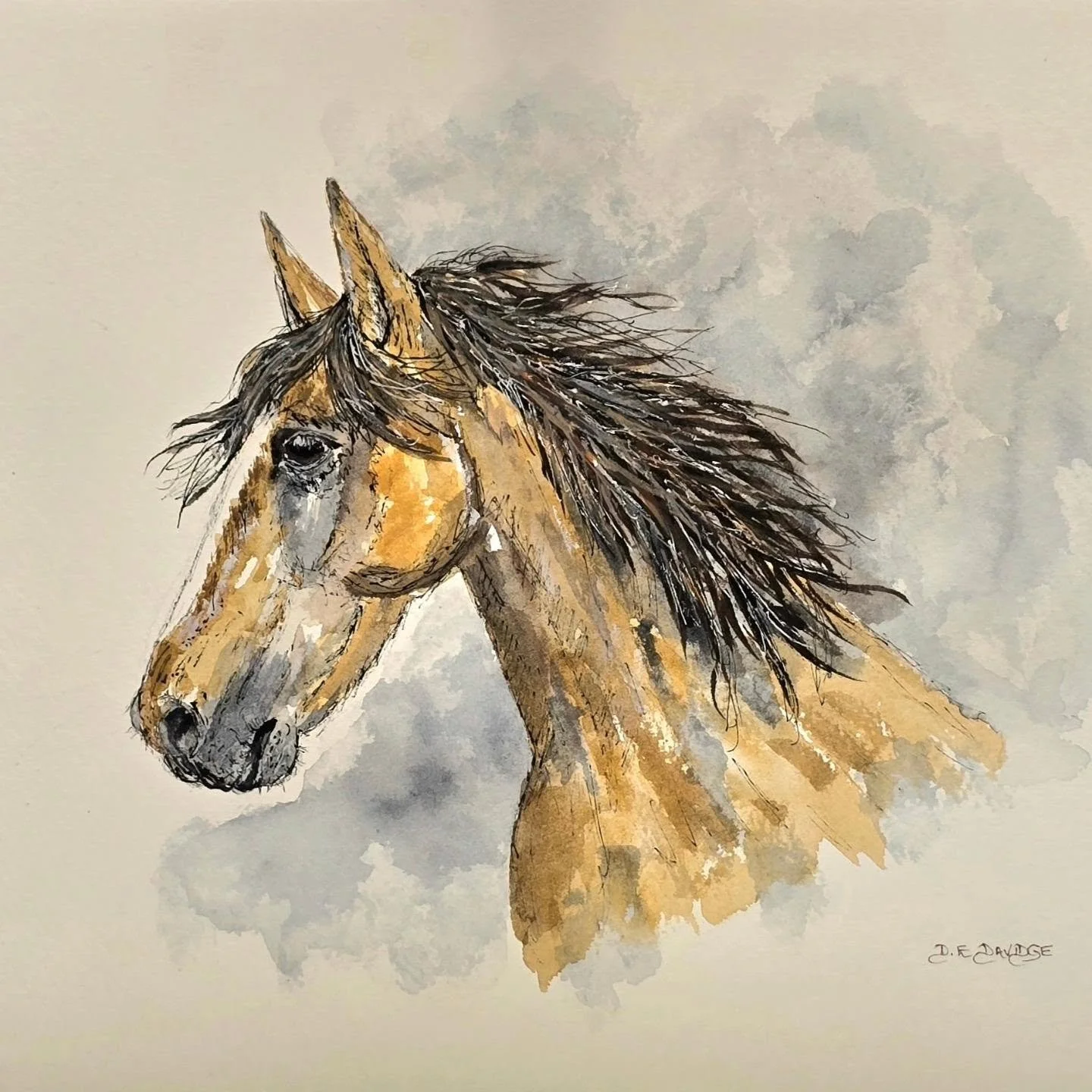 'Wild Horse'
An original ink and wash of a wild horse.

Website link in Bio.

#wildhorses #roamfree #inkandwash #originalart #lincolnshireartist