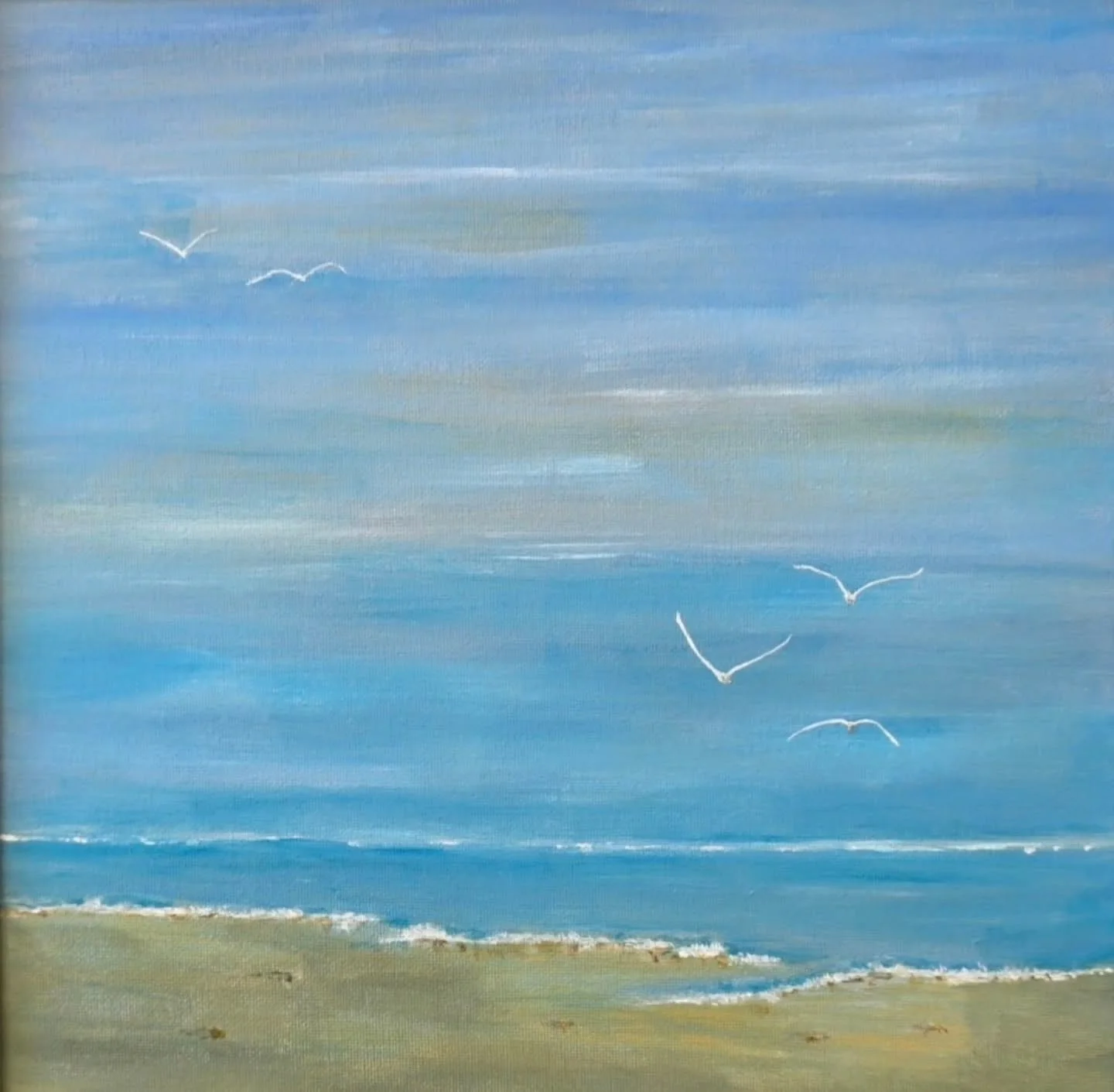 'Shoreline Serenity'
An original acrylic painting on canvas board.

#serenity #shoreline #quietbeaches #acrylicpainting #stillness