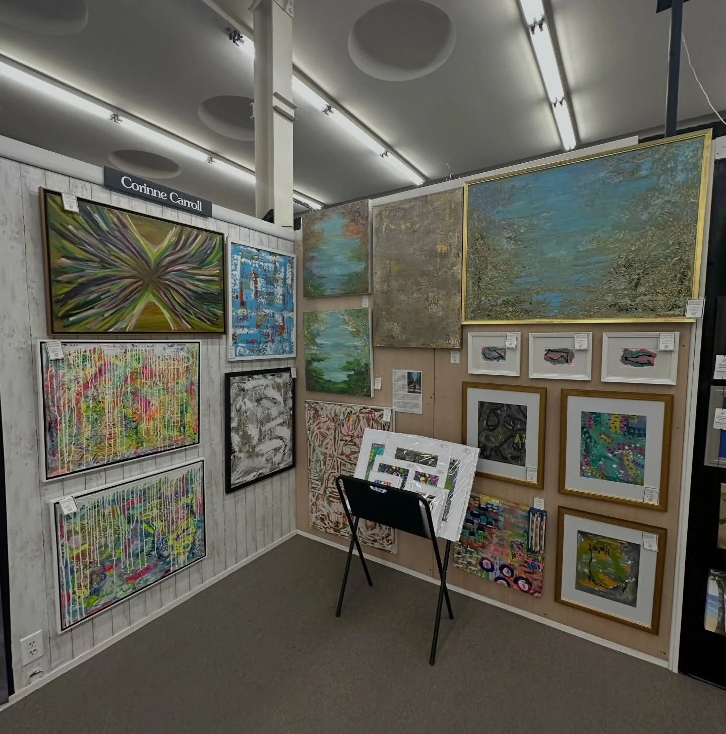 Beautiful new pieces installed @aworkofartgalleryandgifts come out to shop local! #shoplocal #bristol #art #abstract