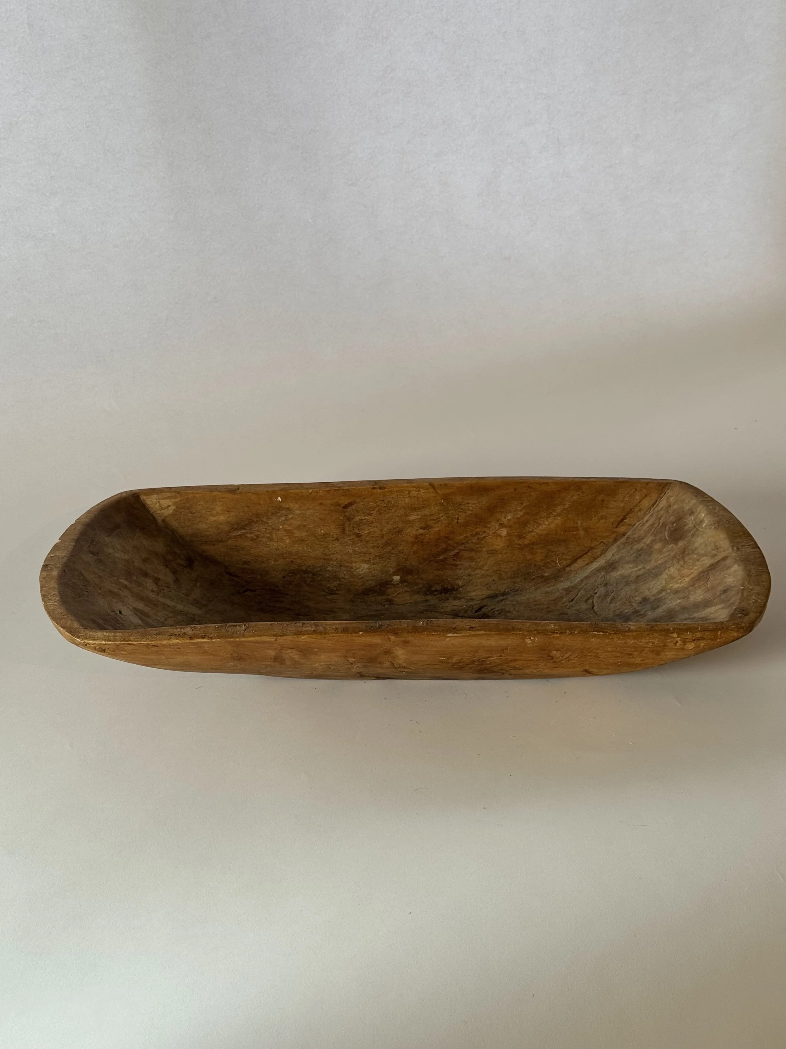 Hand Carved Wood Dough Bowl