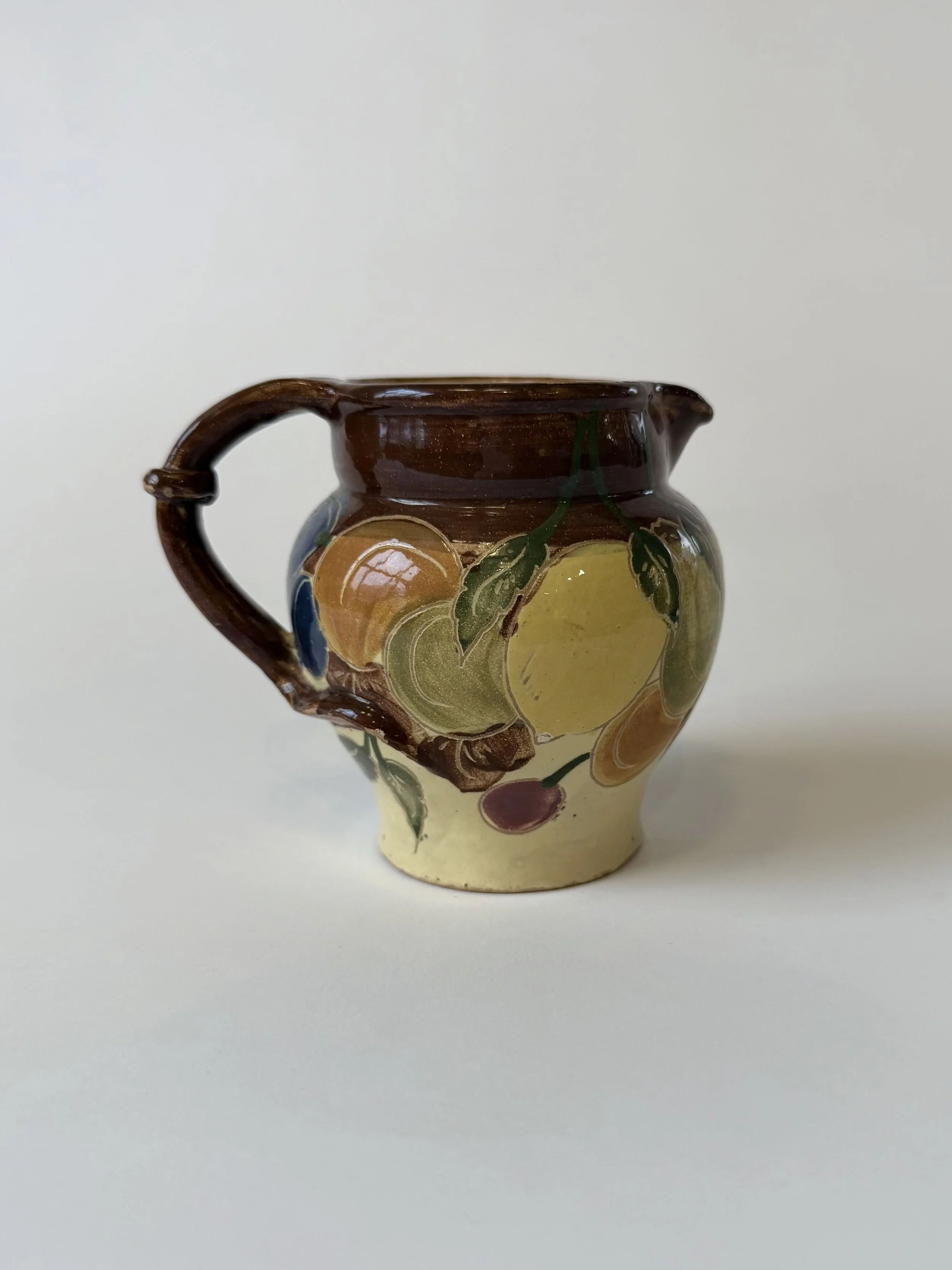 Hand Painted Fruit Pitcher