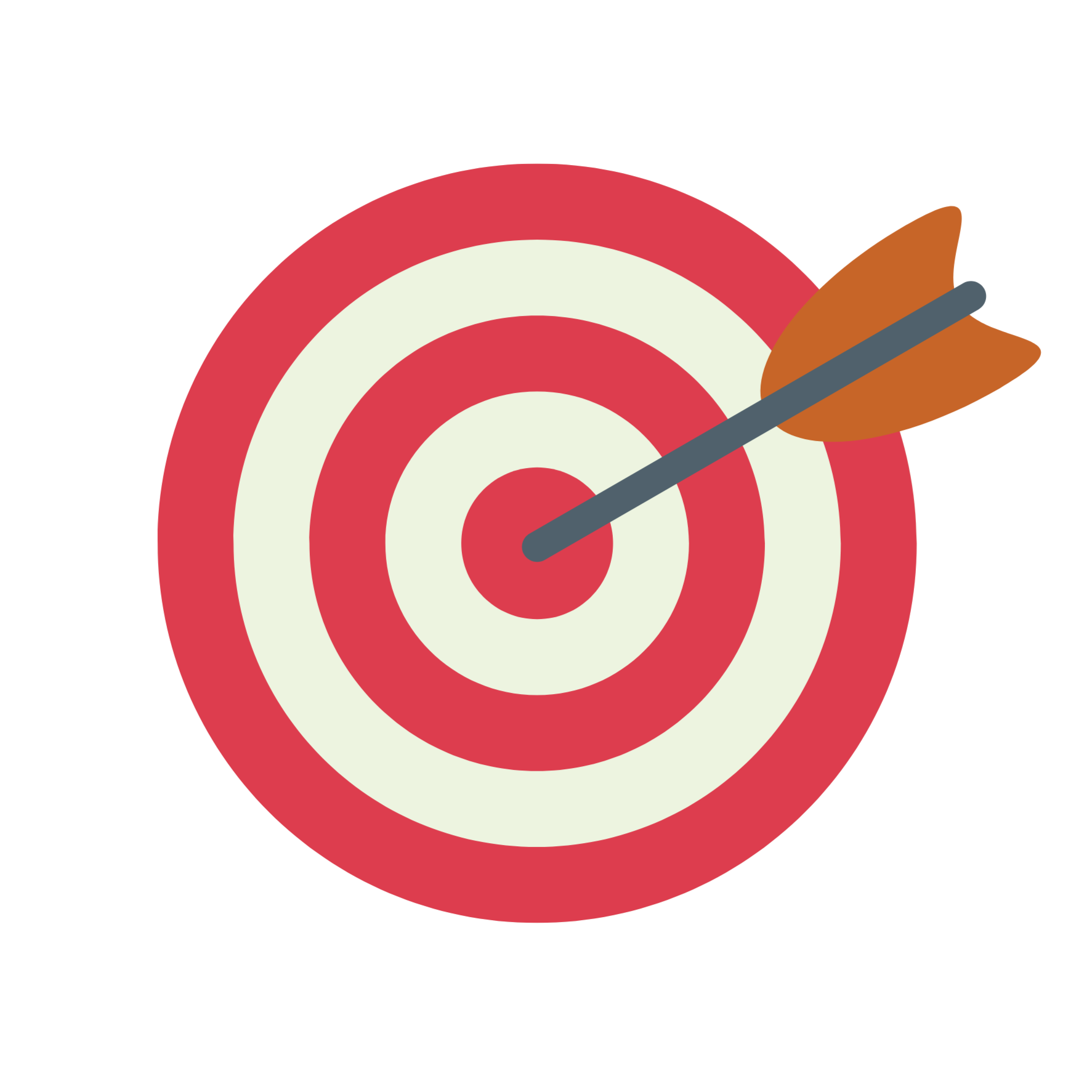 Target with a bullseye and an arrow hitting the center.