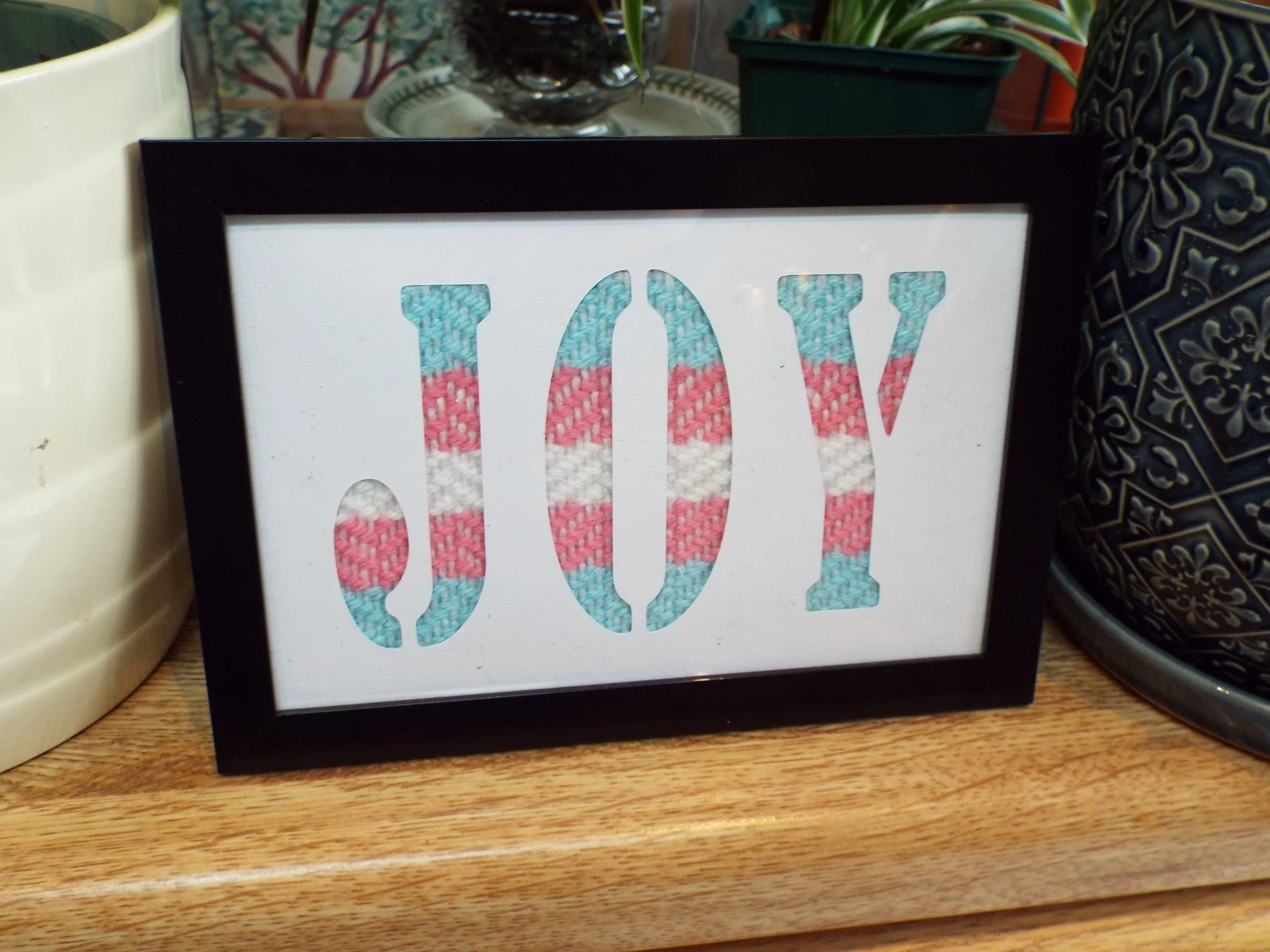Framed Pride flag: JOY