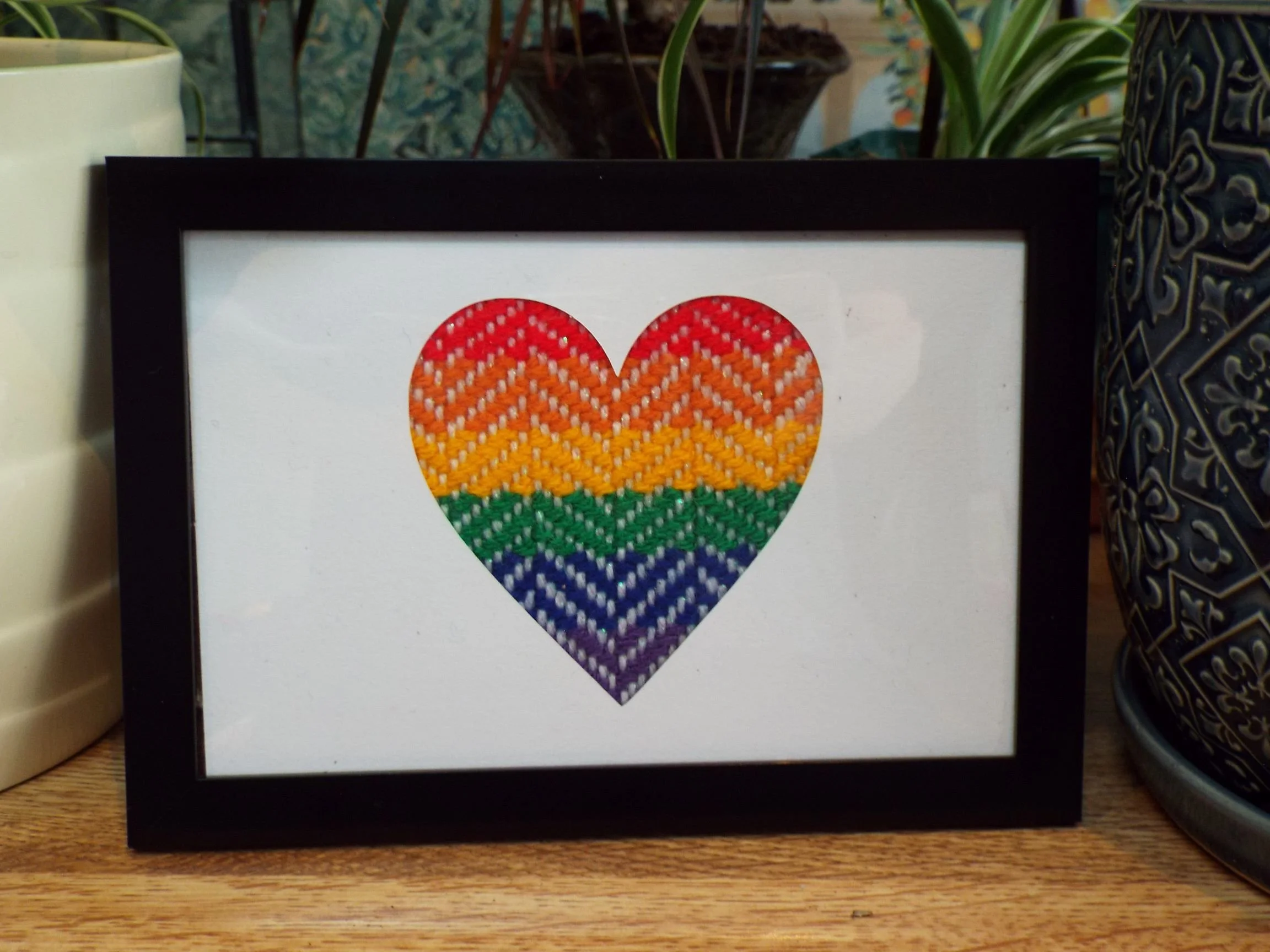 Framed Pride flag: Heart