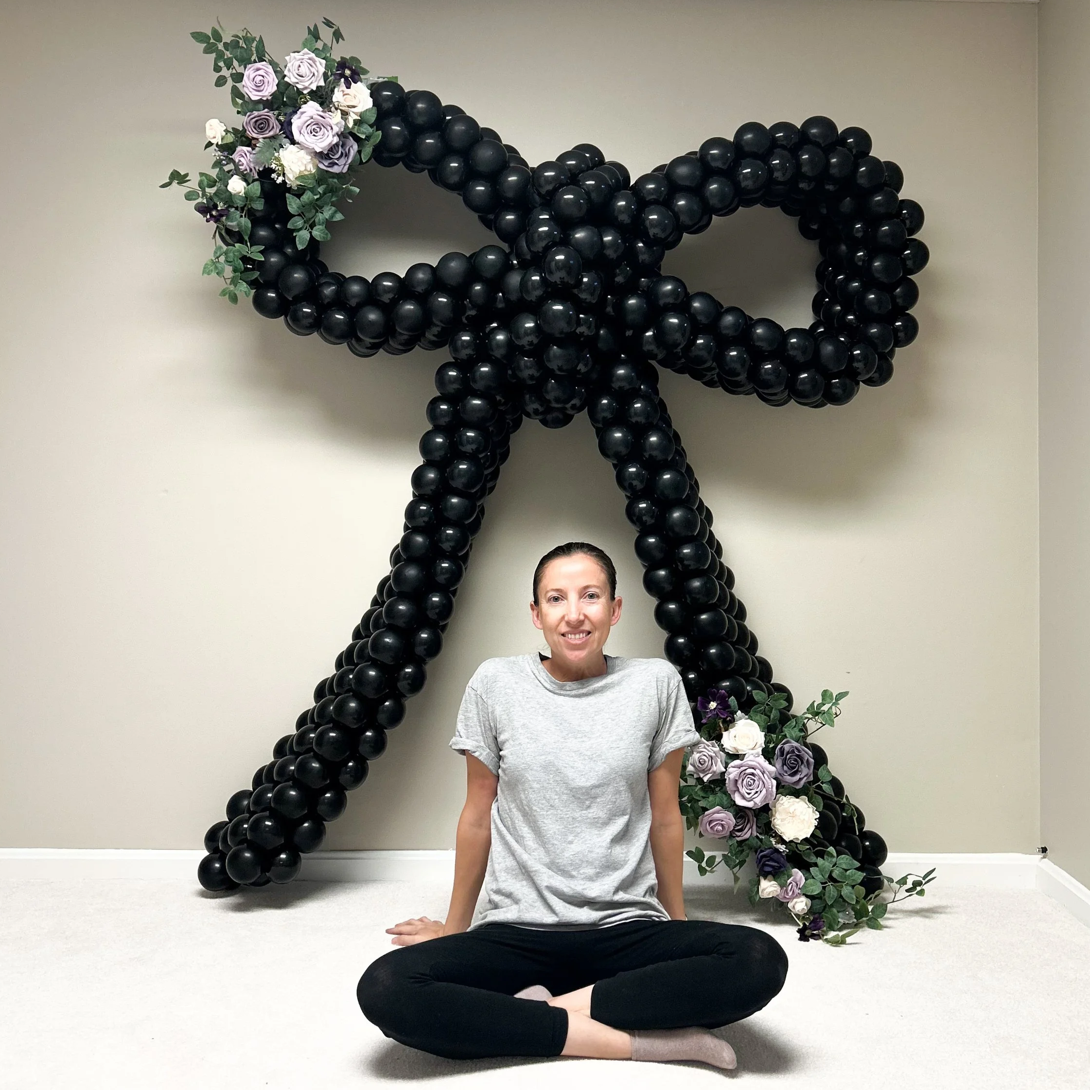 Luxe balloon backdrop with pink and gold balloons for birthday party in Cleveland, OH