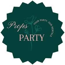A badge-shaped graphic with the words "Props PARTY" and the slogan "Your Party, Our Enemies" on a dark green background.