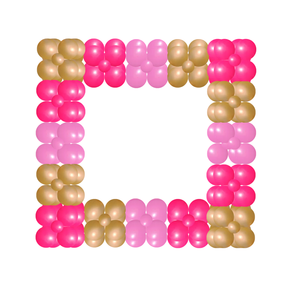 Custom balloon frames designed for weddings, parties, and showers.