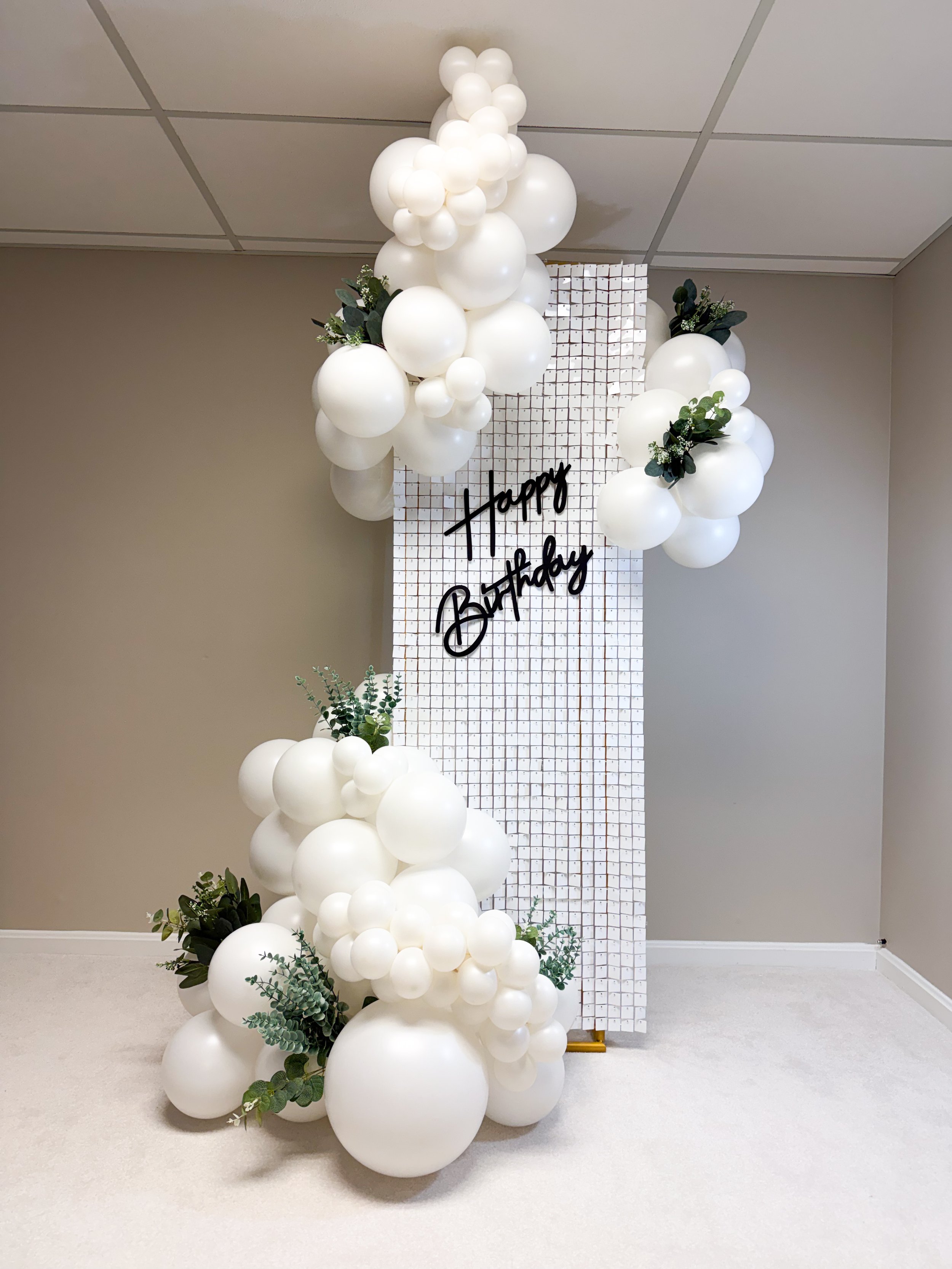 Luxury-inspired free standing balloon garland for upscale events and special celebrations throughout Northeast Ohio.