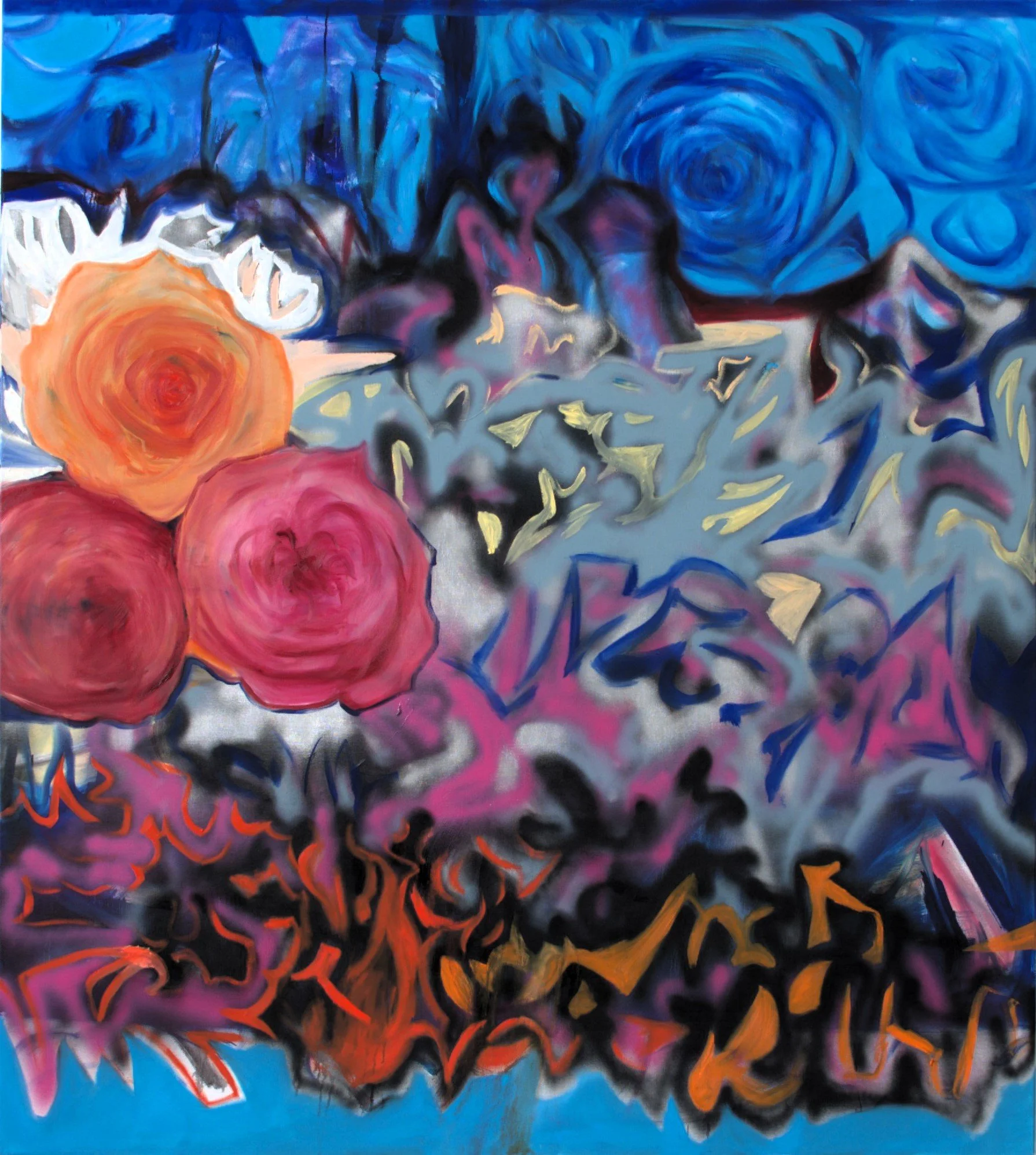 O.T., 2023, Öl und Acryllack auf Leinwand, 190x170 cm