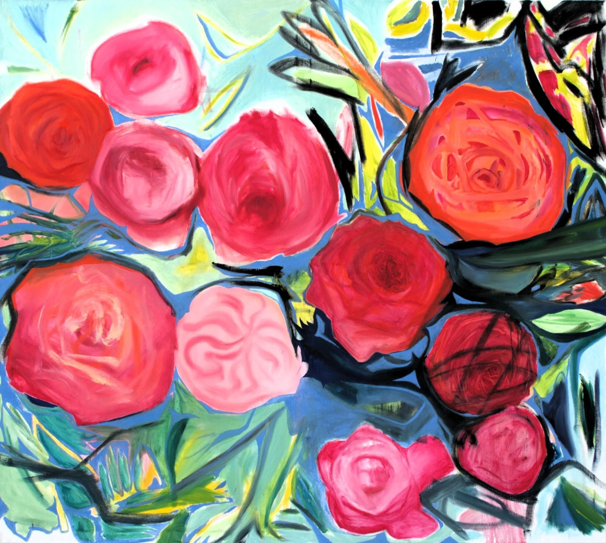 Remembering Le Flore, 2023, Öl auf Leinwand, 170x190