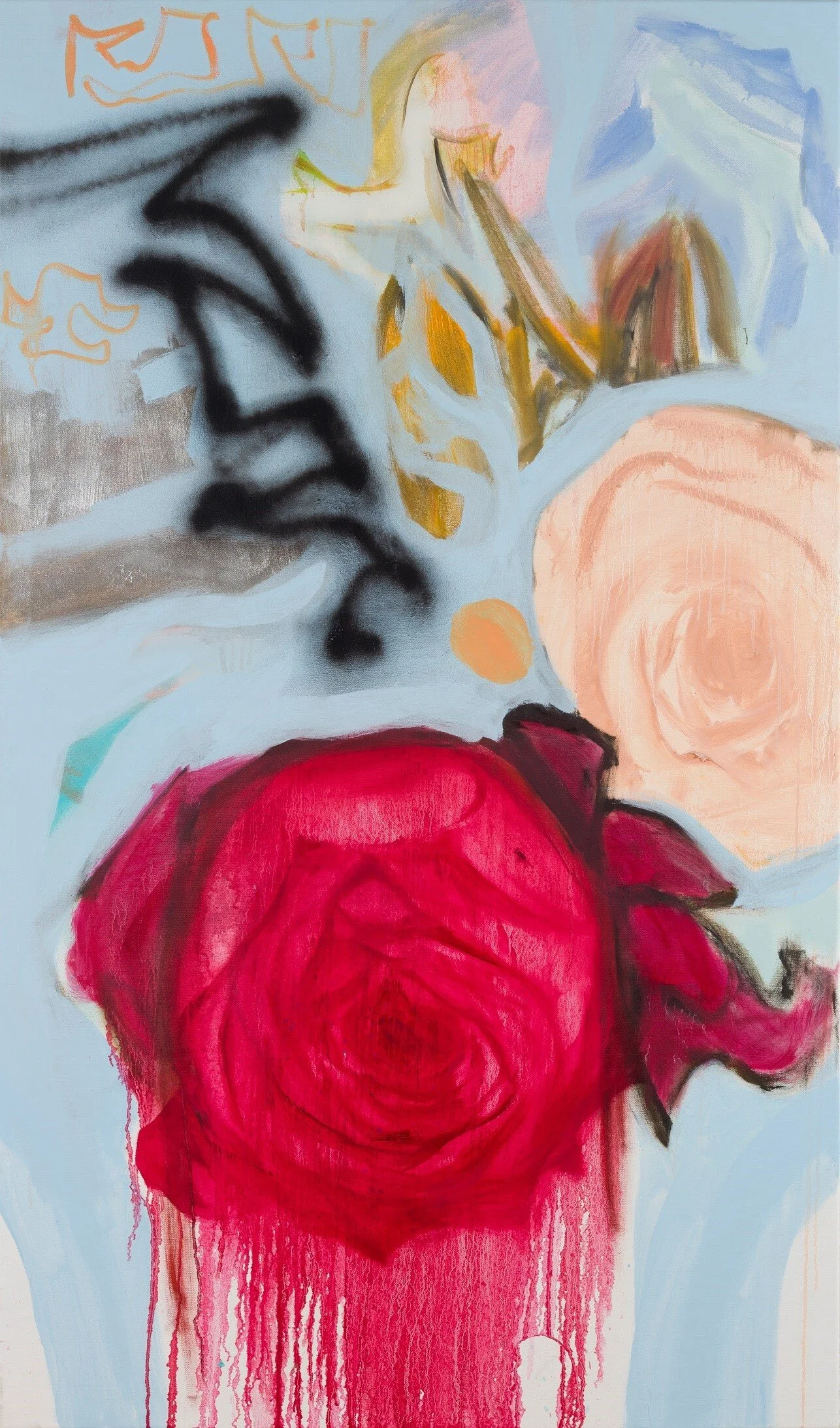 Don't make me Cry, 2023, Öl und Acryllack auf Leinwand, 170x100