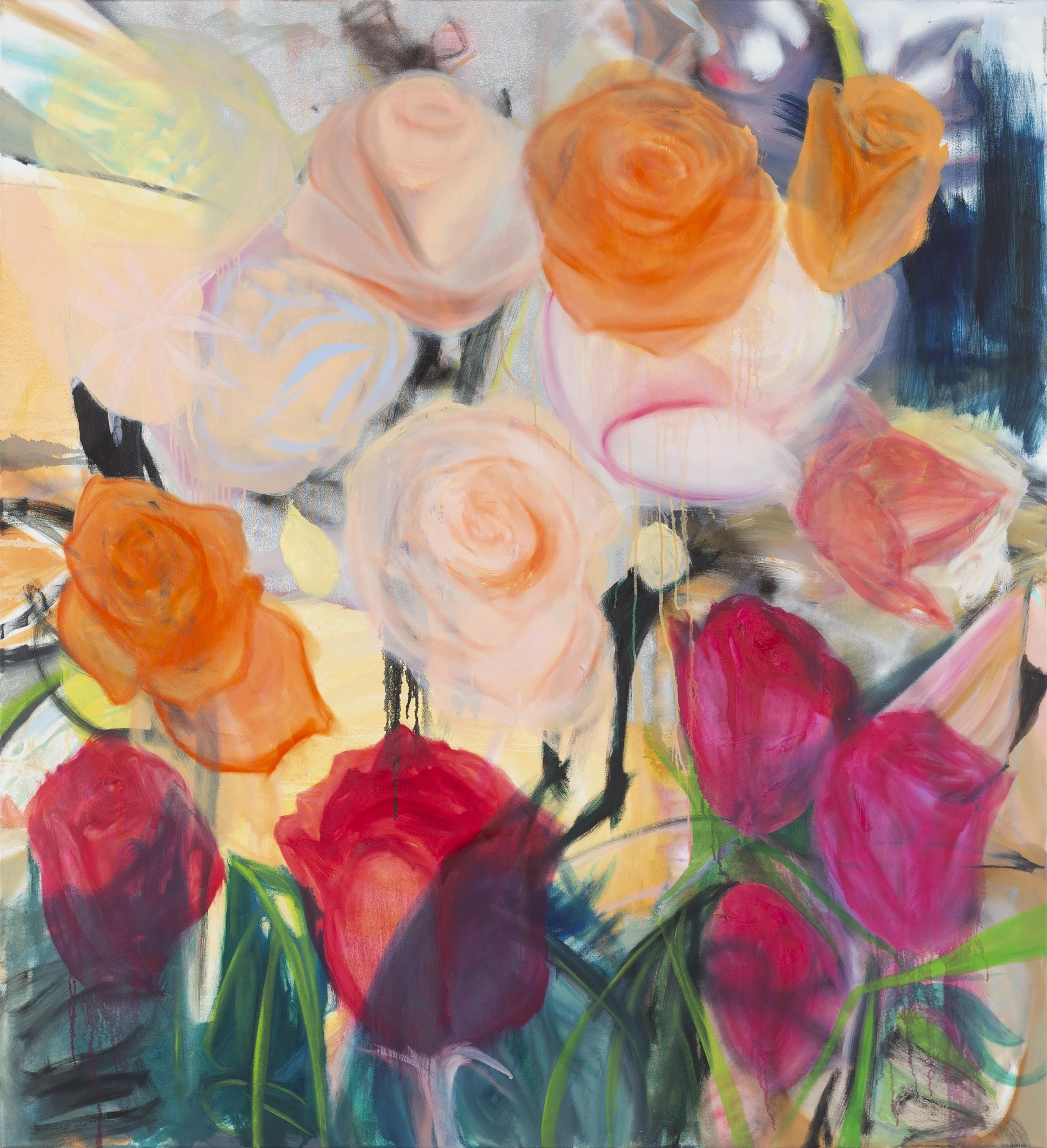 Garten Eden, 2024, Öl und Acryllack auf Leinwand, 140x170 cm