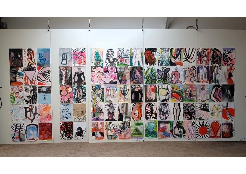 Journal, 2024, Japanische Tusche, Gouache, Bleistift und Acryllack auf Papier, Wachsfabrik Köln