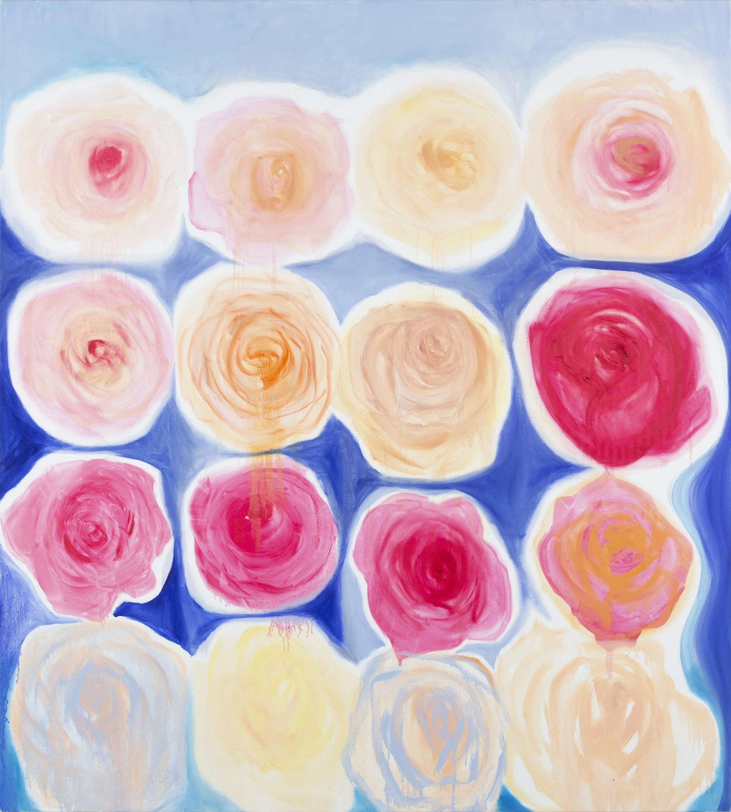 Traumrosen, 2024, Öl auf Leinwand, 200x180cm