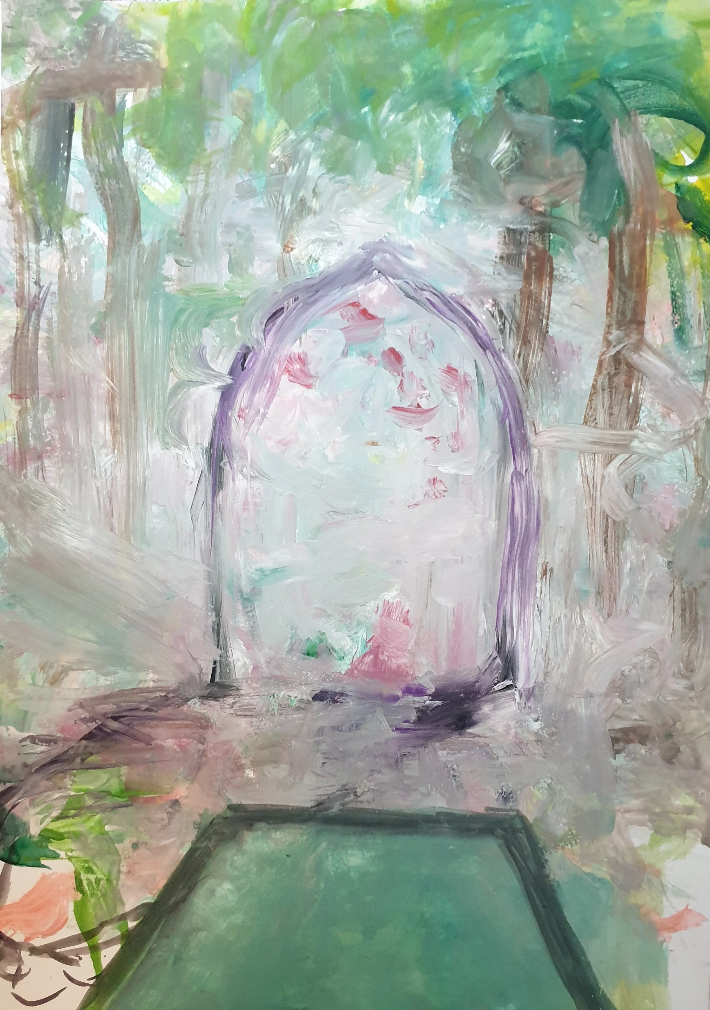 O.T., 2022, Japanische Tusche und Gouache auf Papier, DIN A3