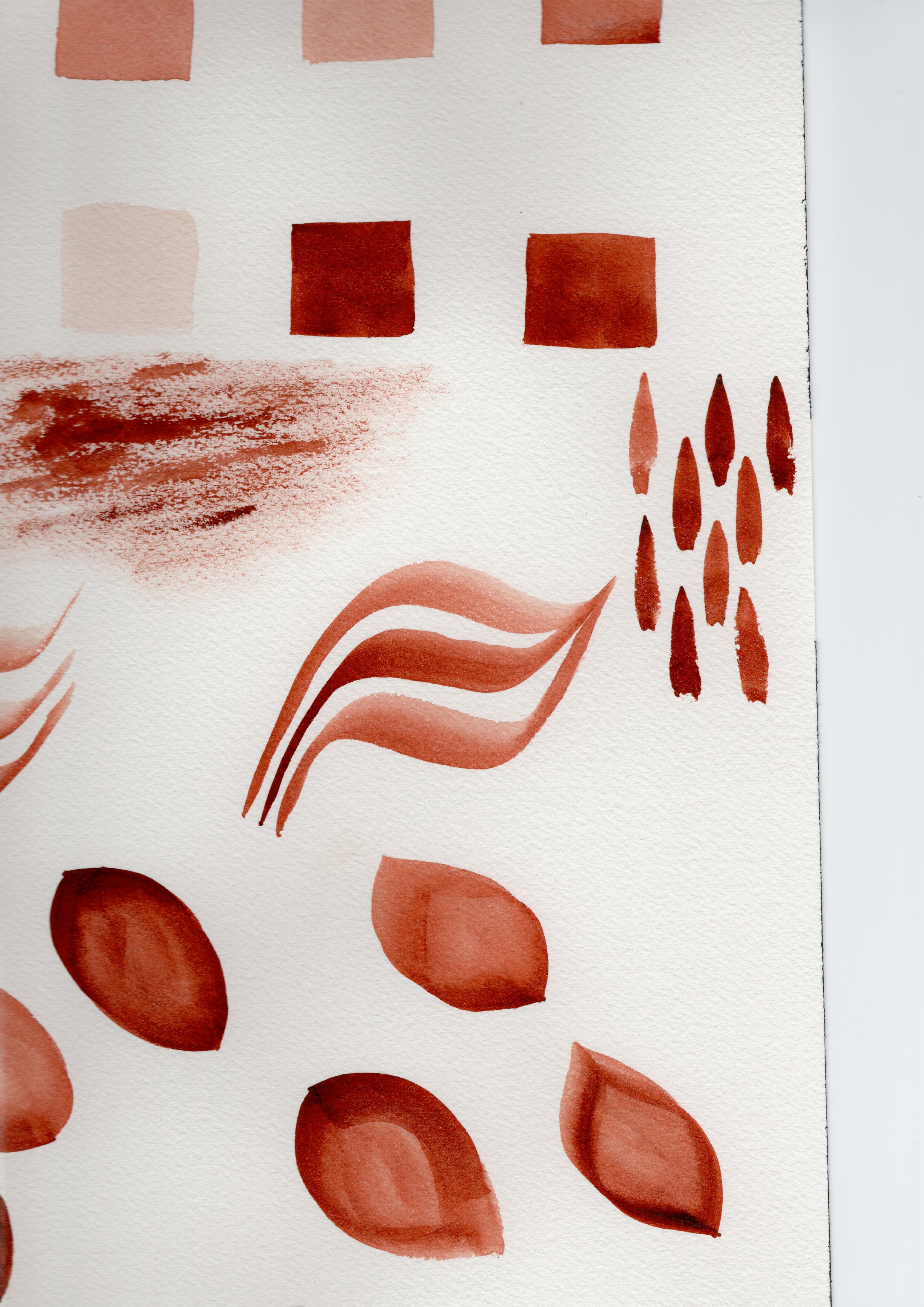 Watercolours to vectorise to use in repeating patterns